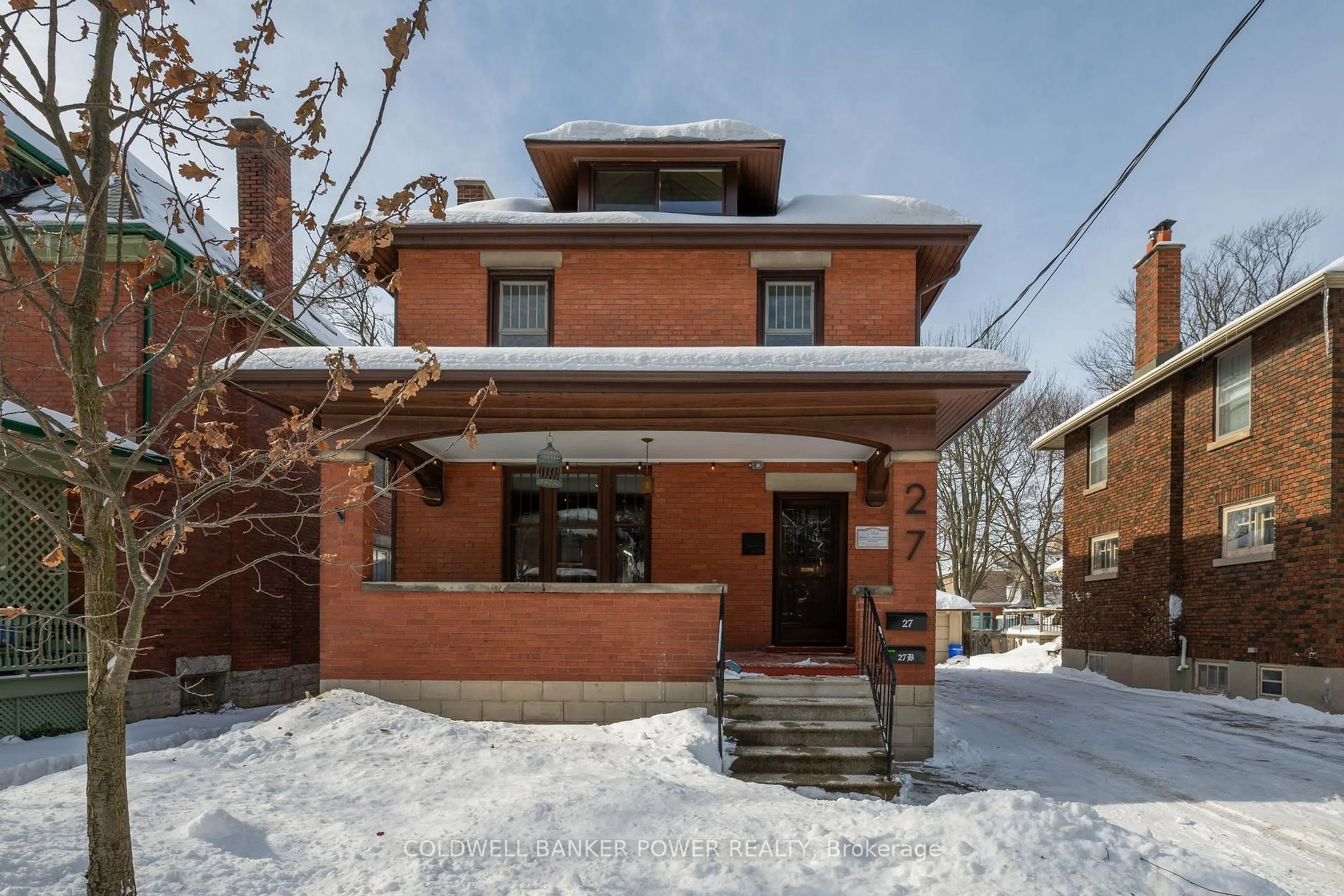 Home with brick exterior material, street for 27 Belgrave Ave, London South Ontario N6C 4B3