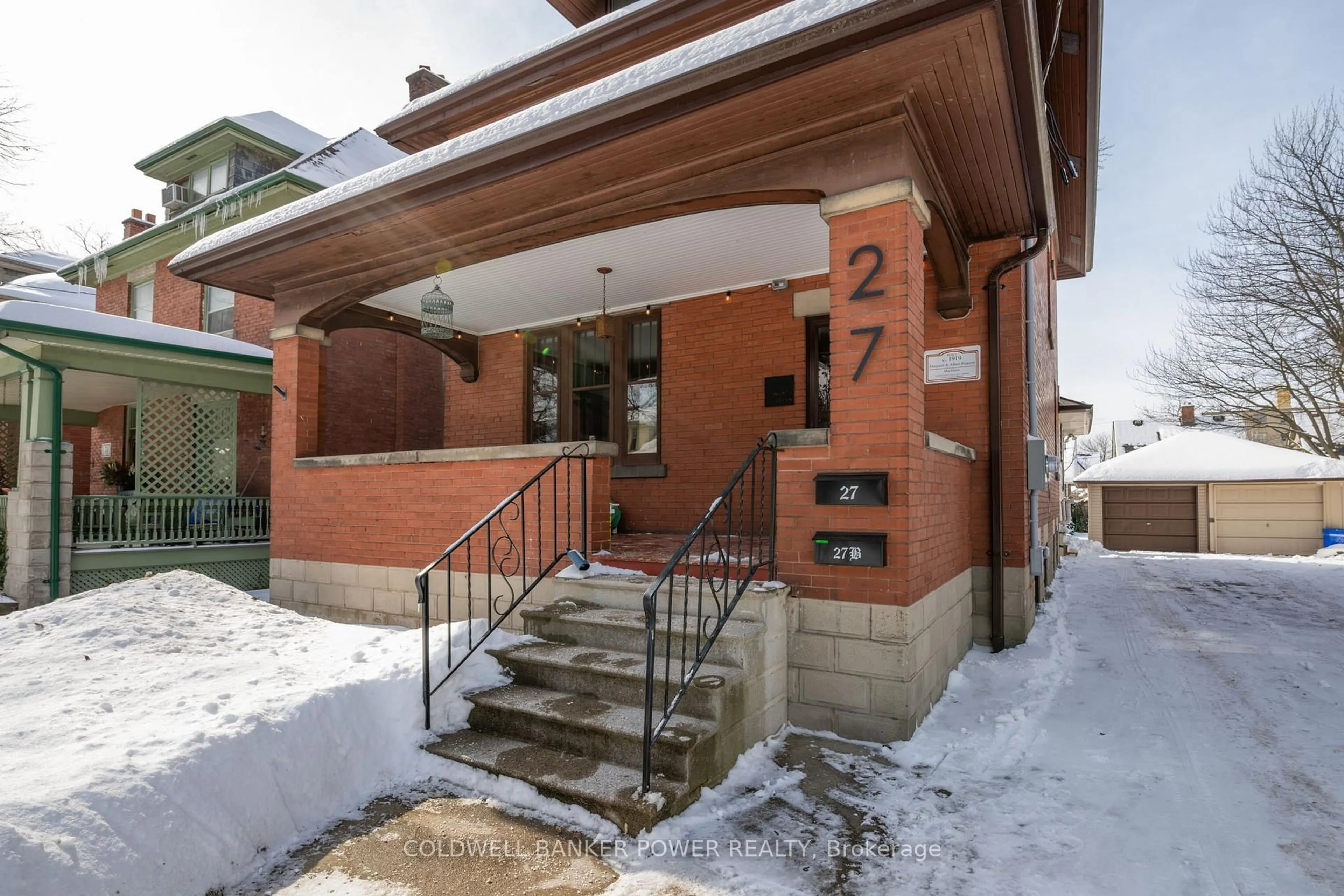 Home with brick exterior material, street for 27 Belgrave Ave, London South Ontario N6C 4B3