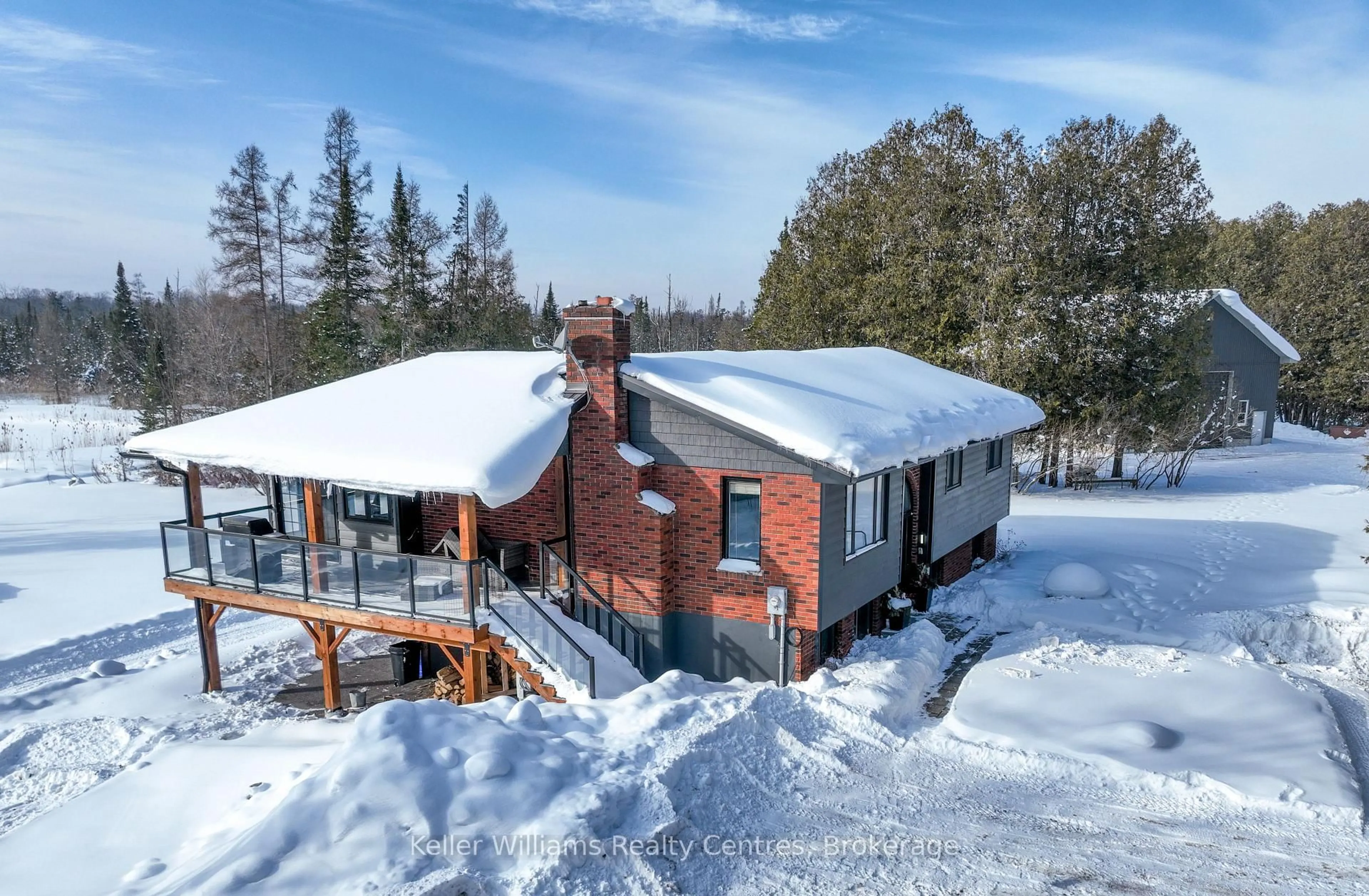 A pic from outside/outdoor area/front of a property/back of a property/a pic from drone, building for 173680 MULOCK Rd, West Grey Ontario N4N 3B9