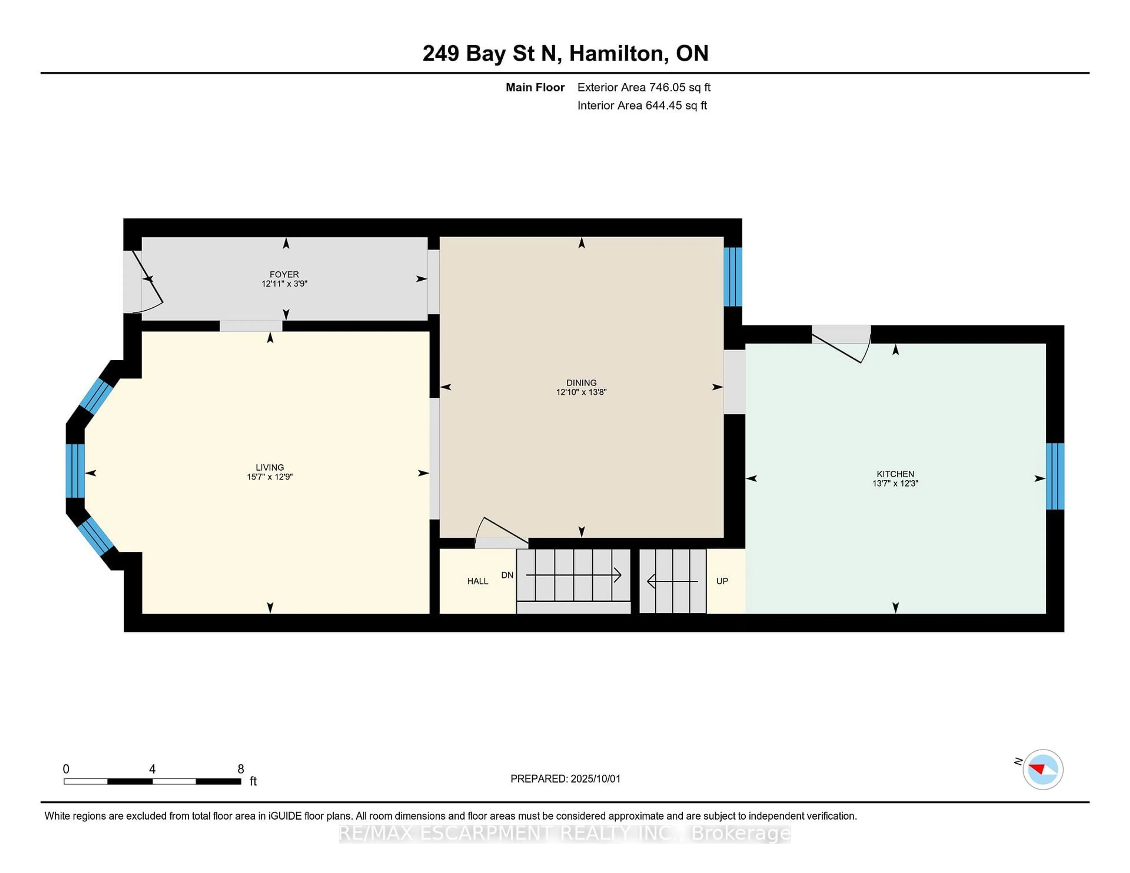 Floor plan for 249 Bay St, Hamilton Ontario L8L 1M2