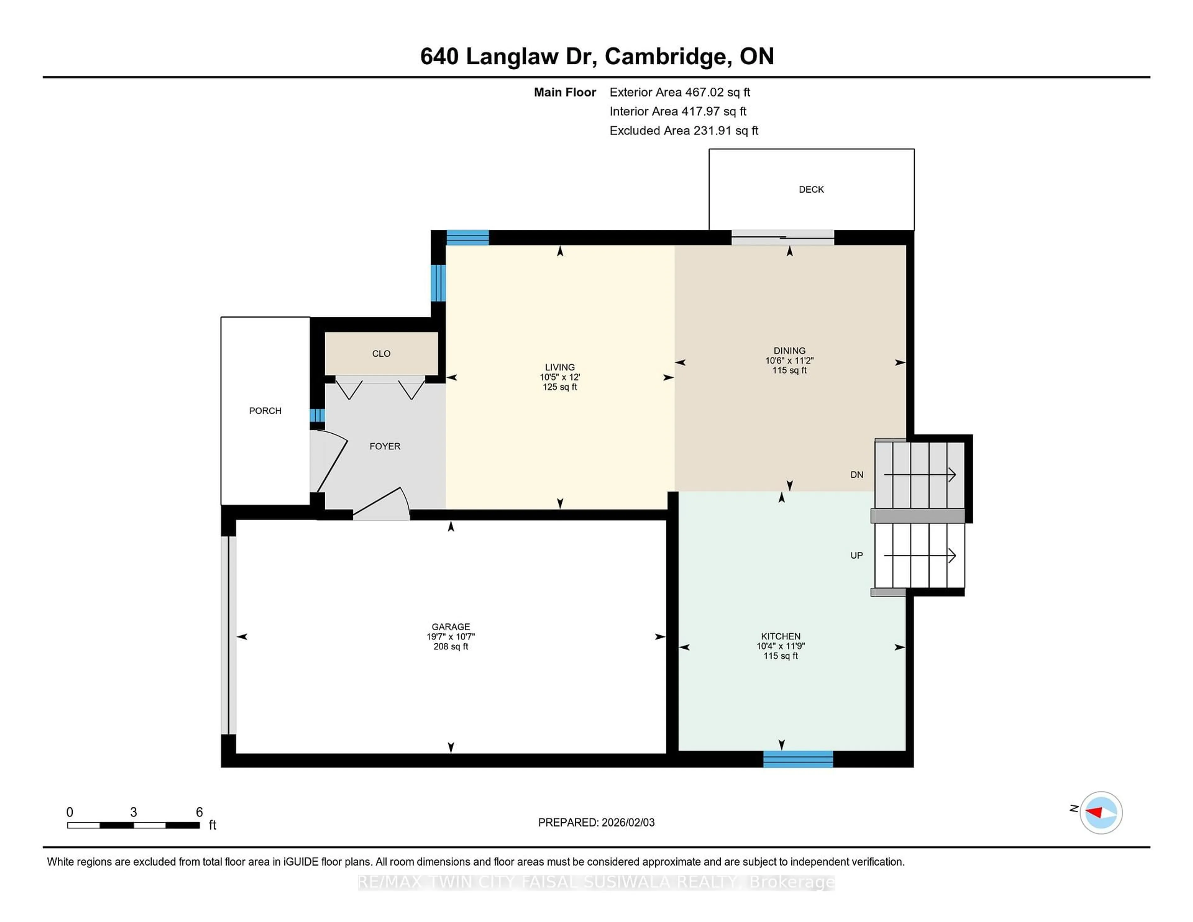 Floor plan for 640 Langlaw Dr, Cambridge Ontario N1P 1H4