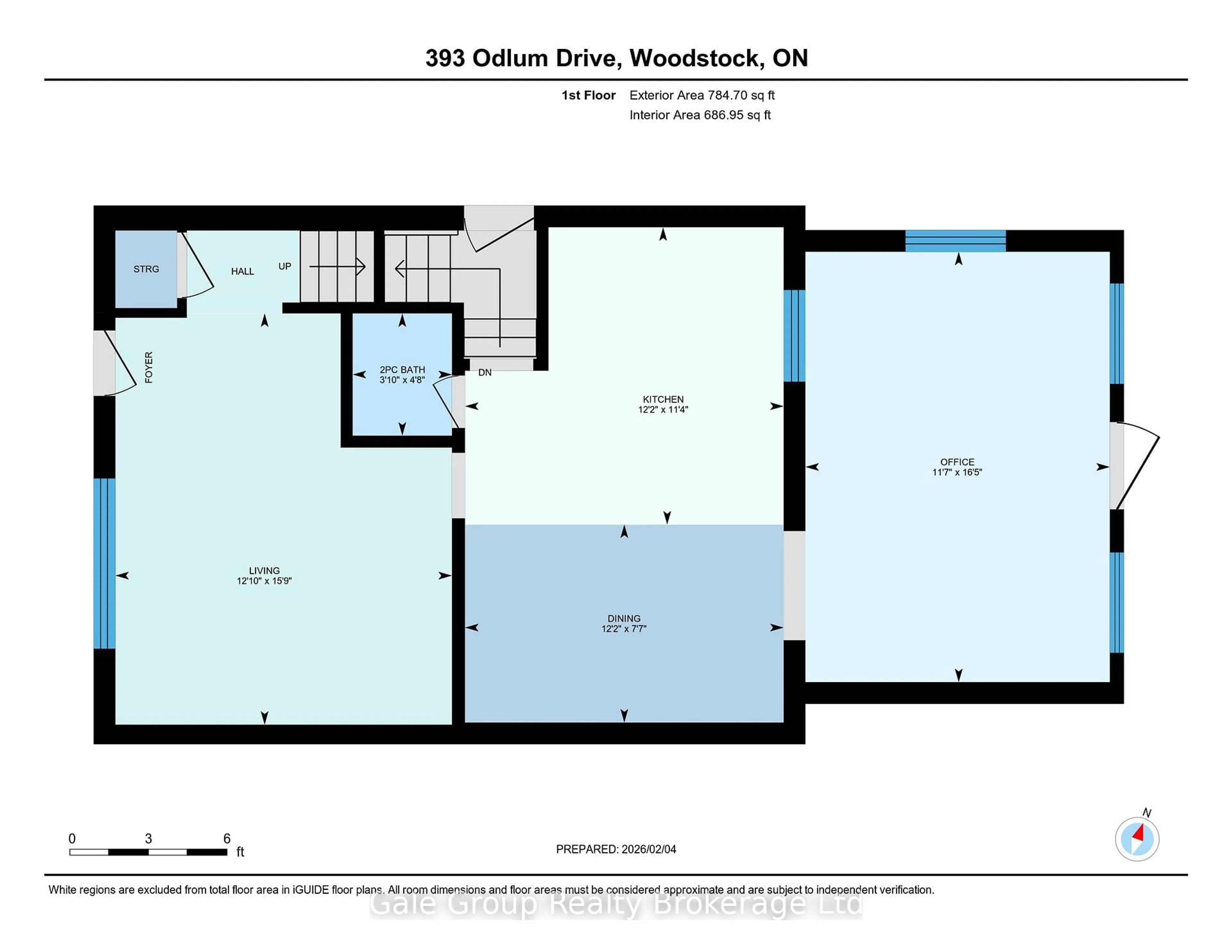 Floor plan for 393 Odlum Dr, Woodstock Ontario N4S 3S1