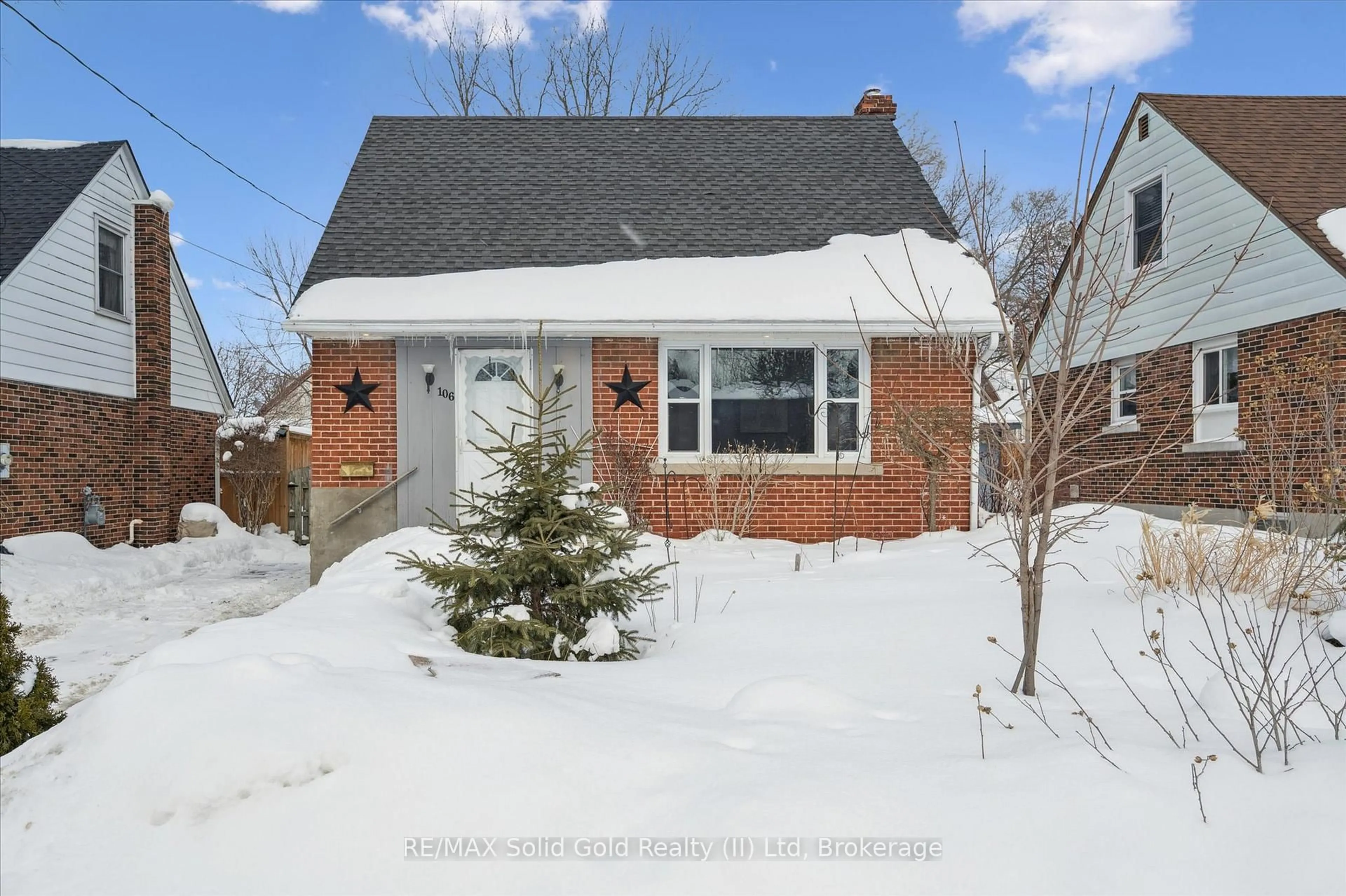 Home with brick exterior material, street for 106 Belmont Ave, Waterloo Ontario N2M 1L4