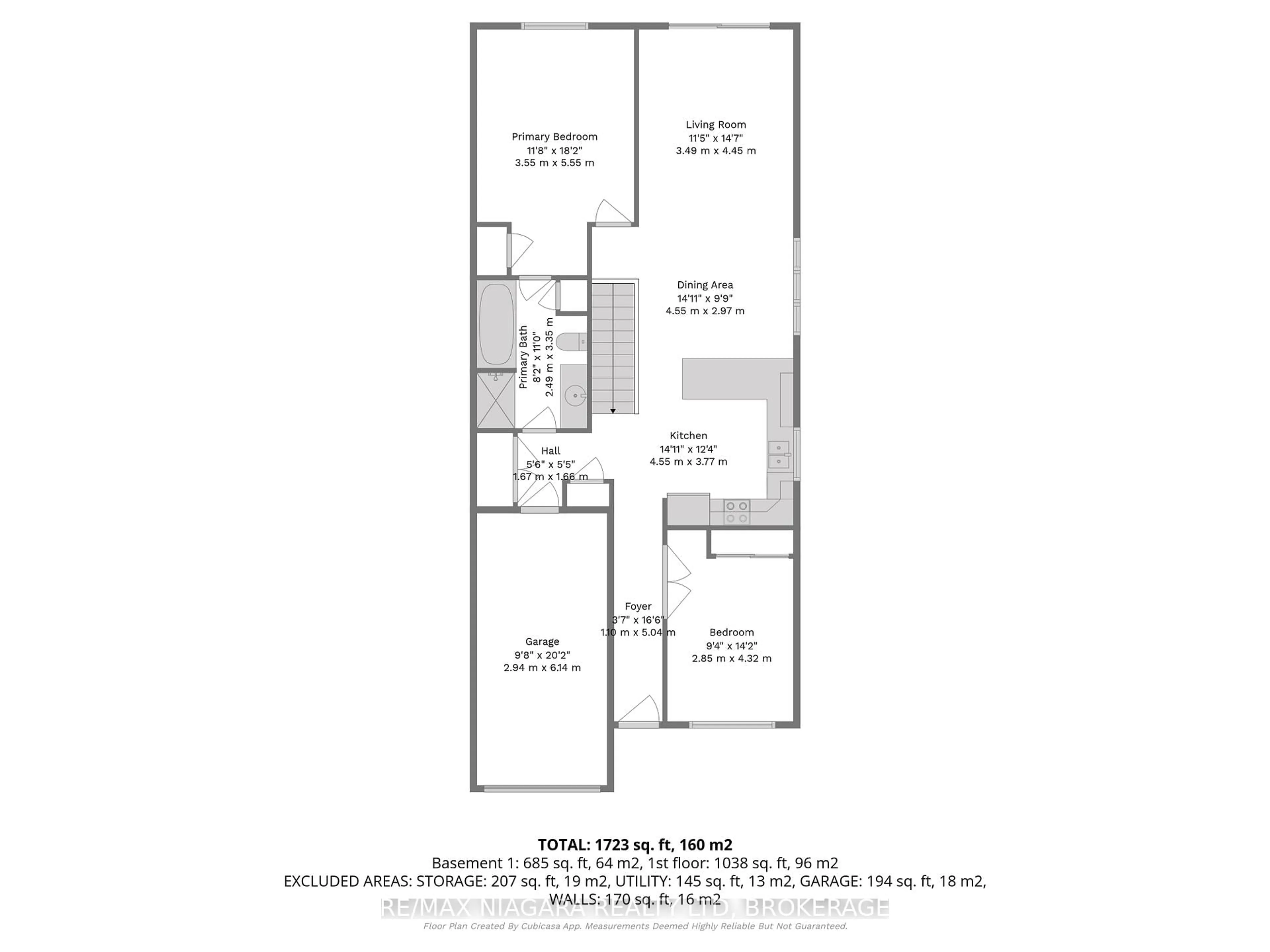 Floor plan for 63 Falcon Dr, Welland Ontario L3C 0B2