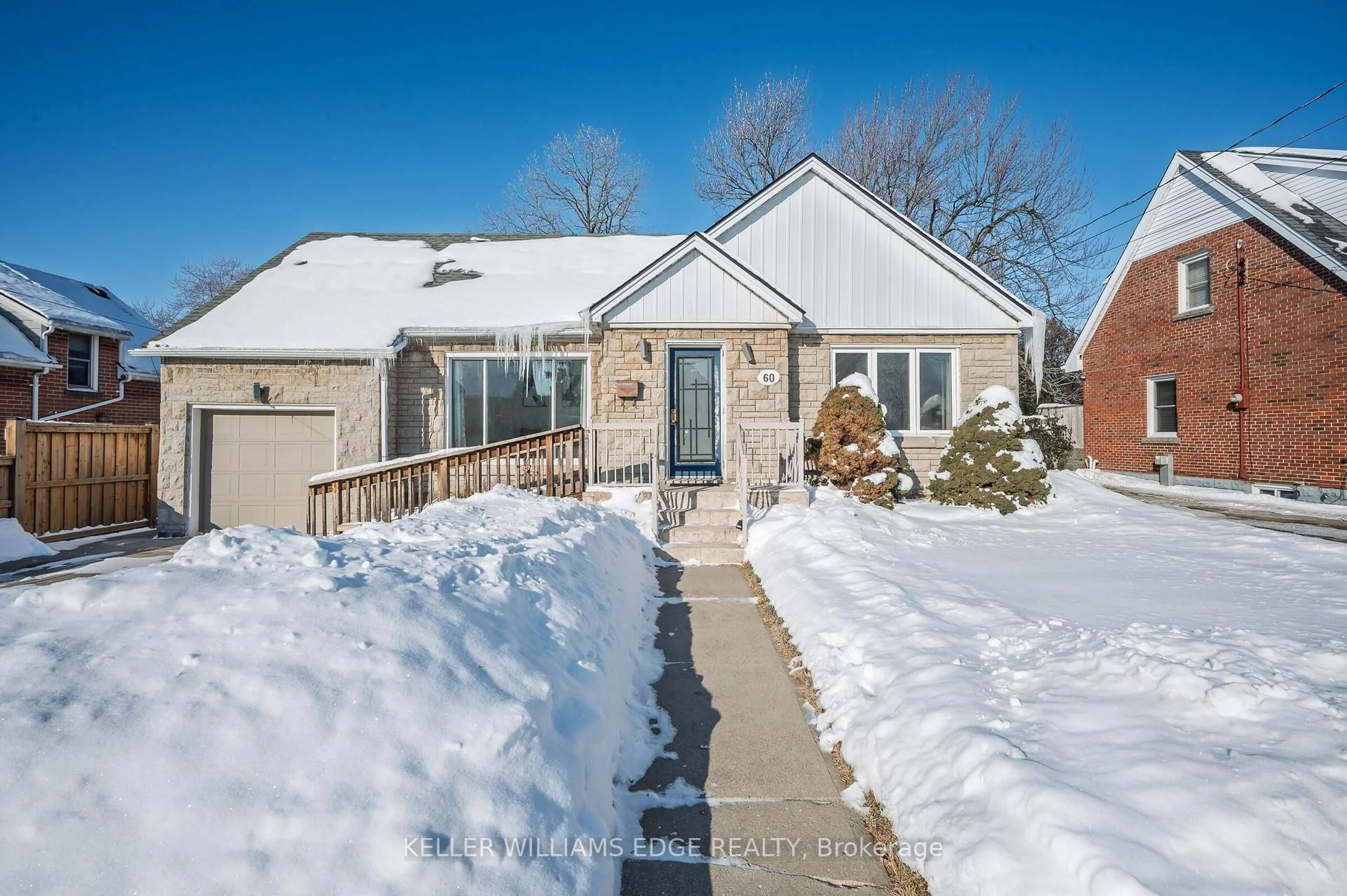 Home with brick exterior material, street for 60 West 1st St, Hamilton Ontario L9C 3C3