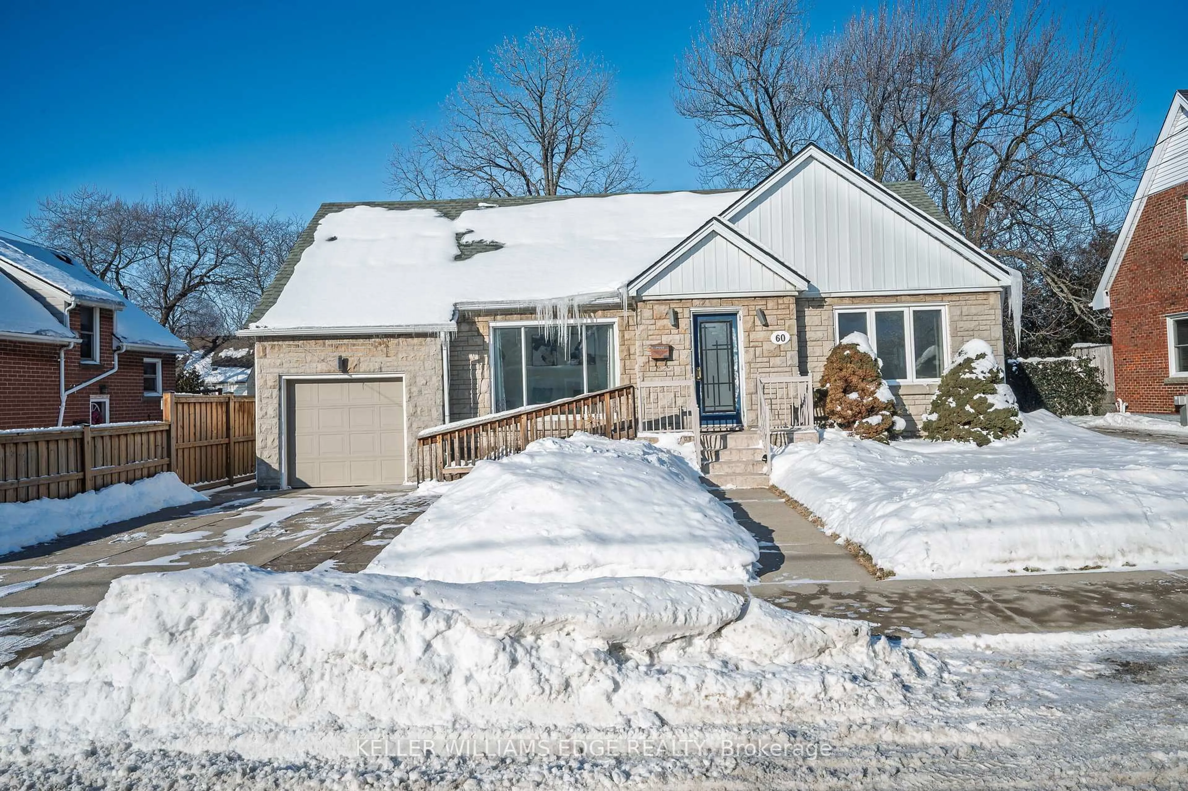 Home with brick exterior material, street for 60 West 1st St, Hamilton Ontario L9C 3C3