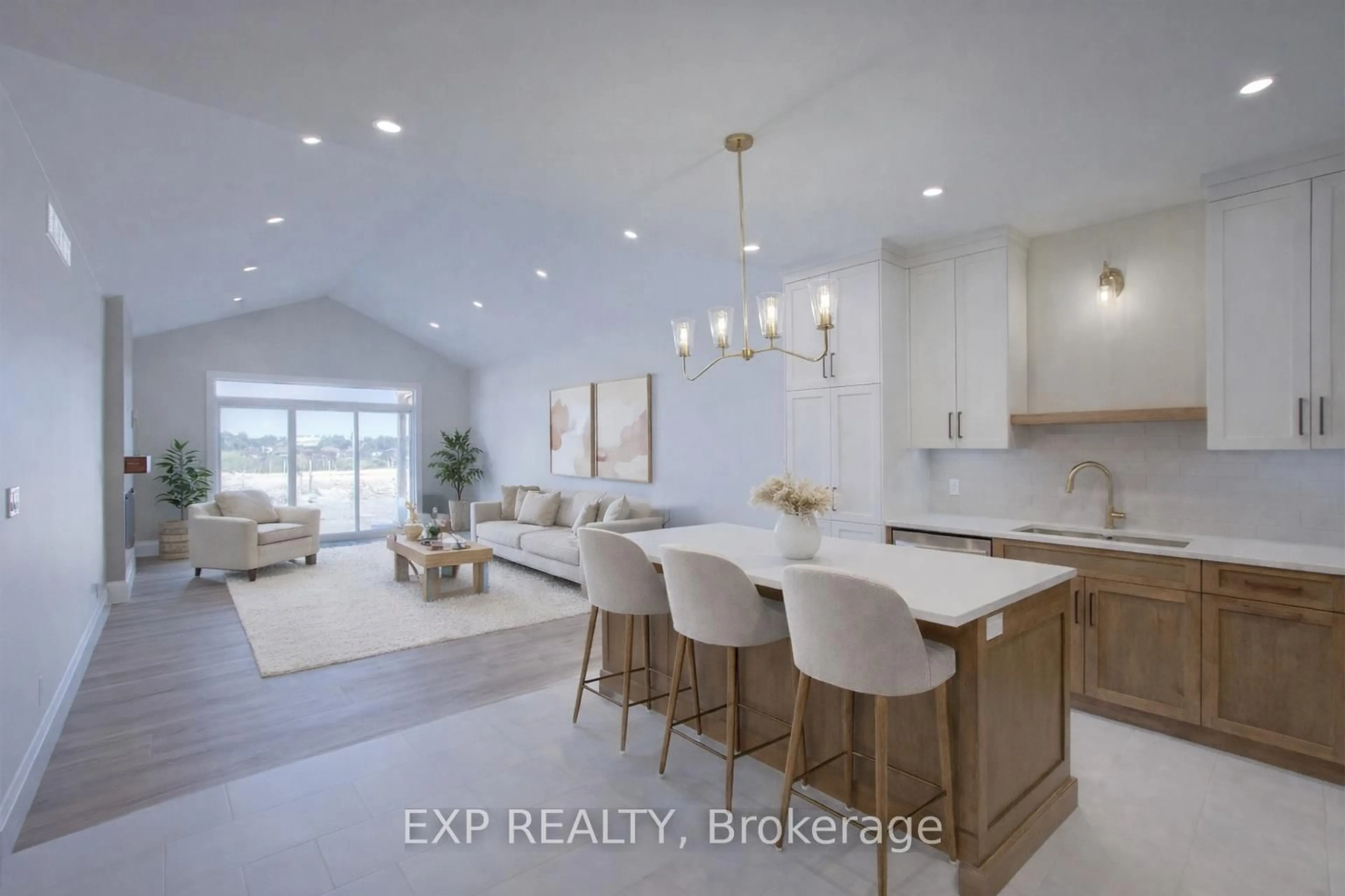 Open concept kitchen, ceramic/tile floor for 93 Bedell Dr, Mapleton Ontario N0G 1P0