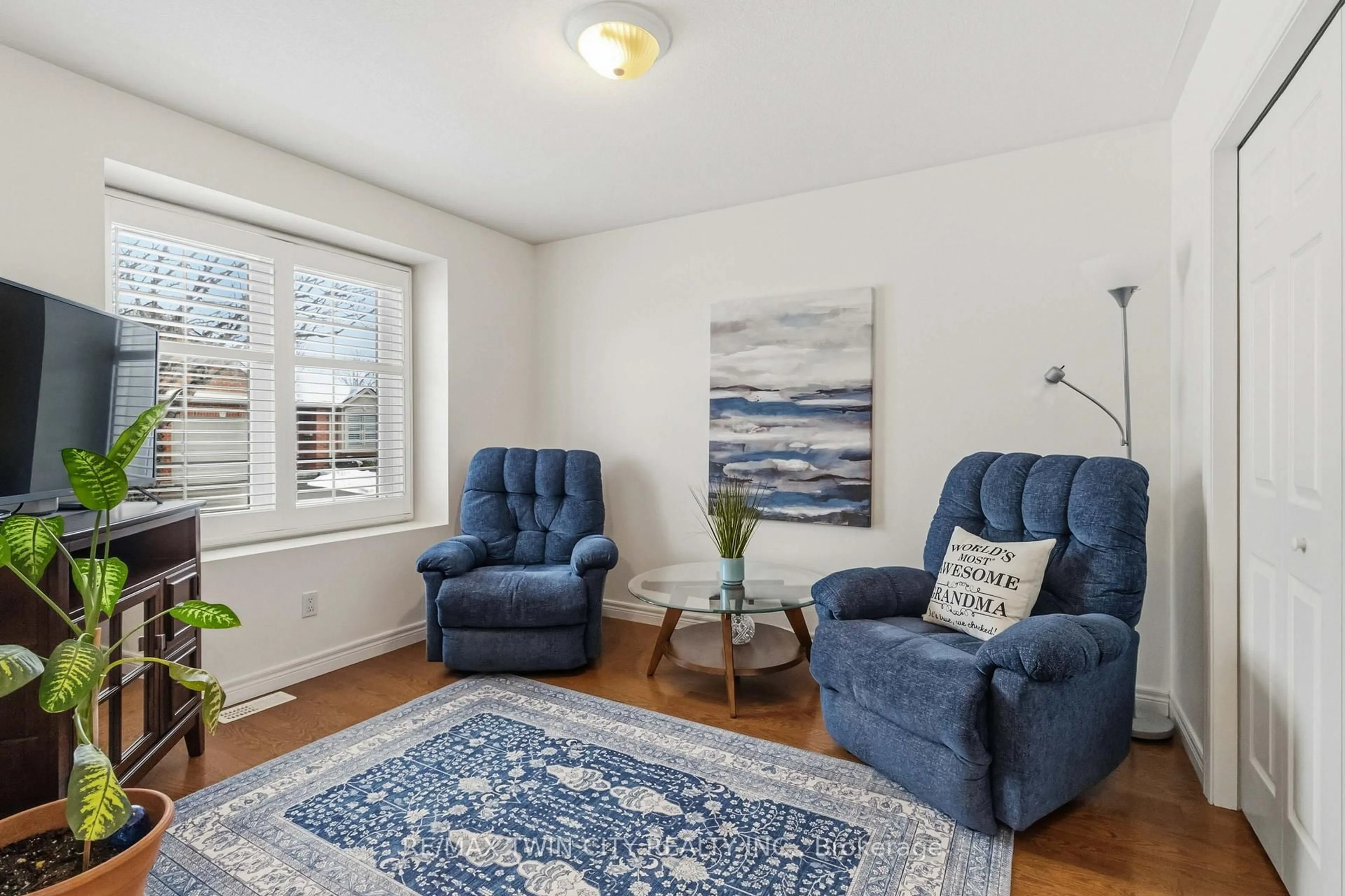 Living room with furniture, unknown for 15 Cobden Crt #14, Brantford Ontario N3R 8B7