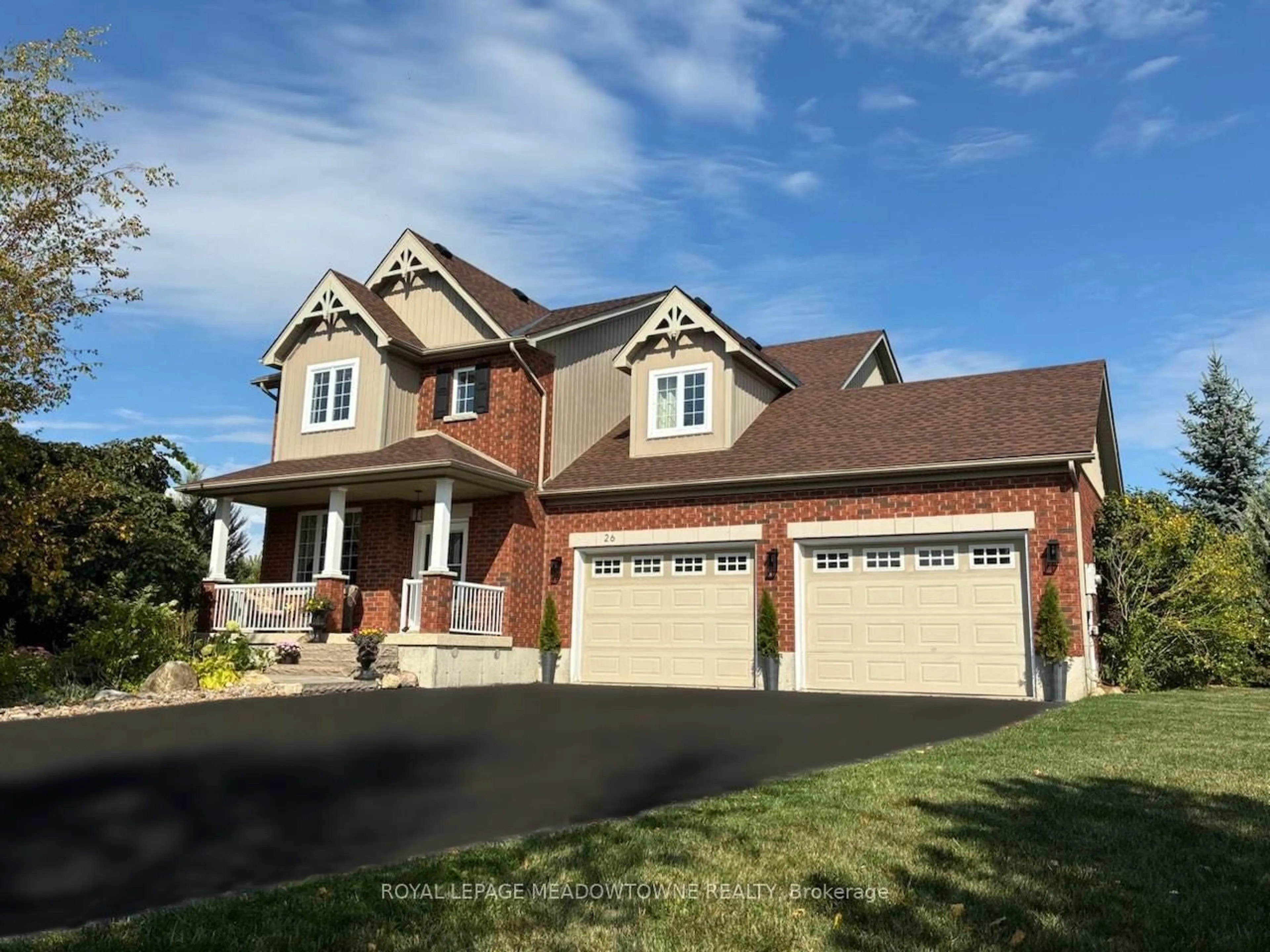 Home with brick exterior material, street for 26 Island Lake Rd, Mono Ontario L9W 5K3