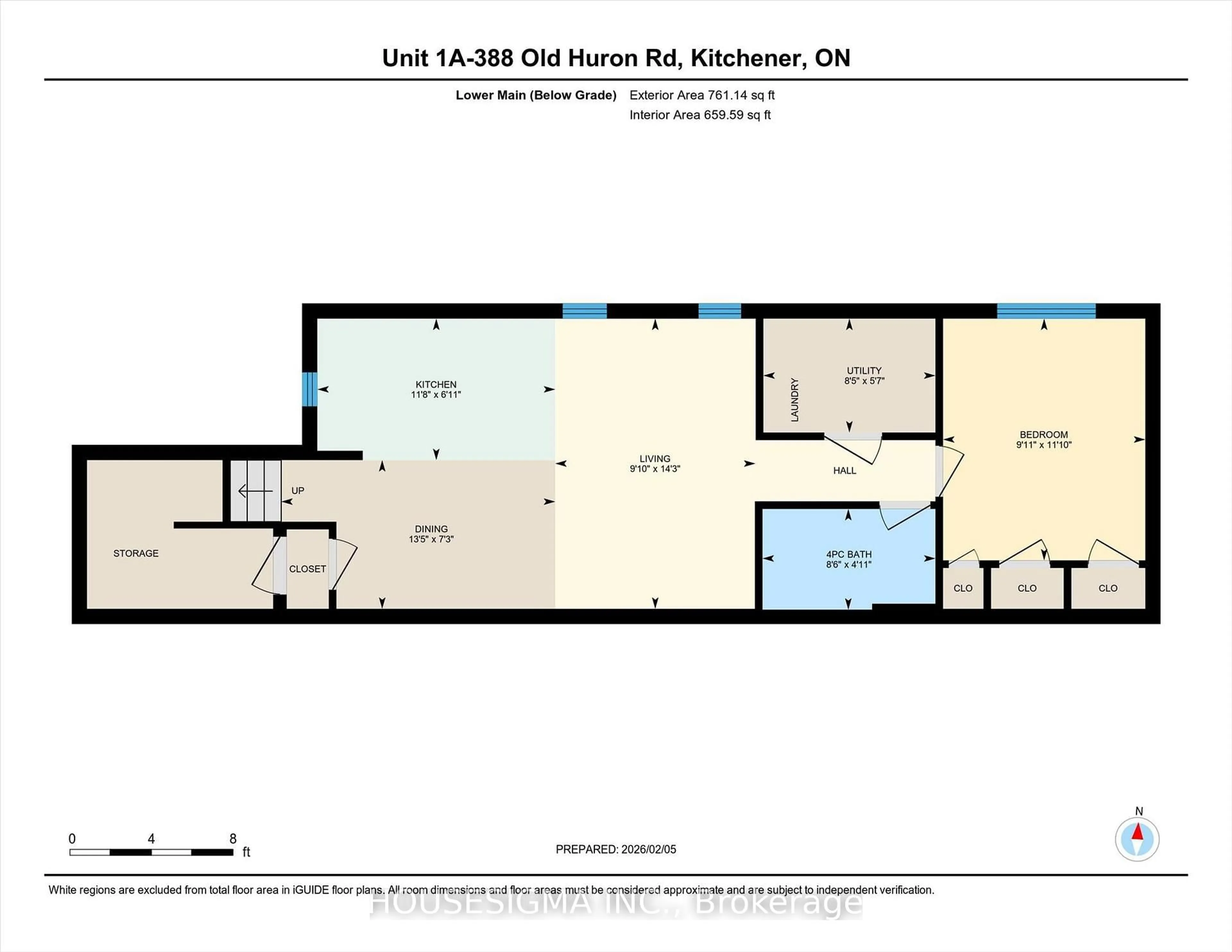 Floor plan for 388 Old Huron Rd #1A, Kitchener Ontario N2R 0J5