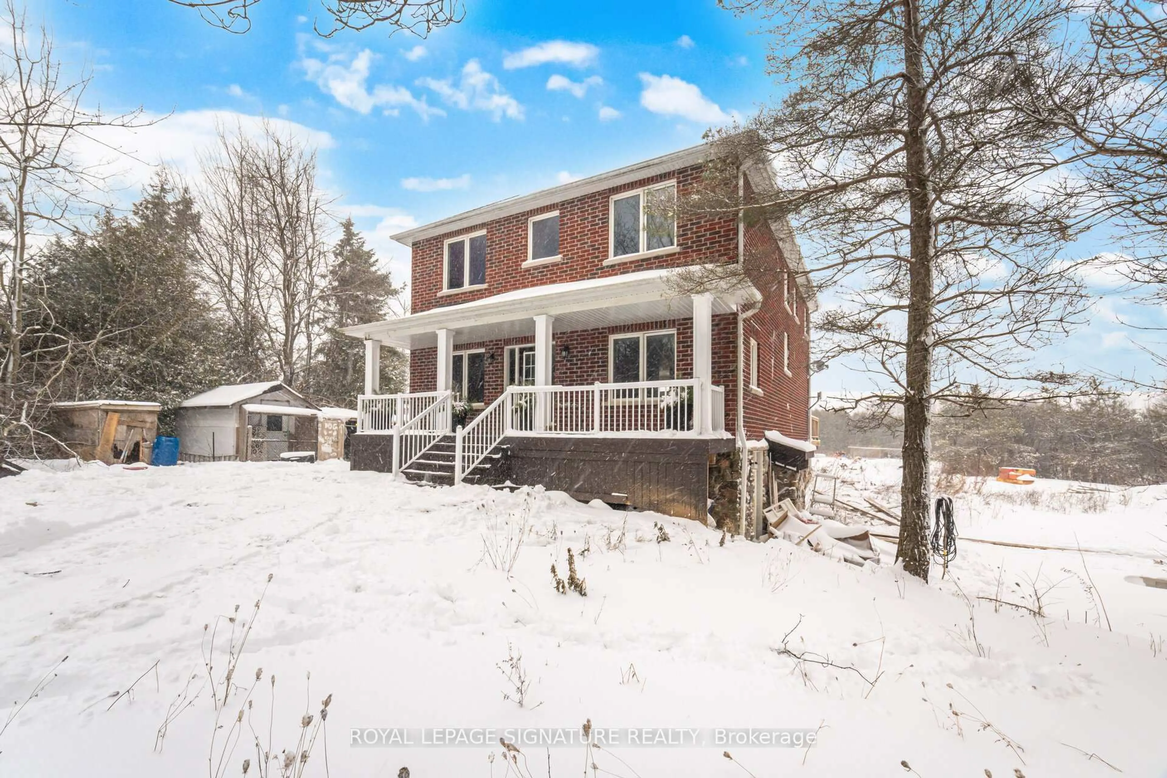 A pic from outside/outdoor area/front of a property/back of a property/a pic from drone, water/lake/river/ocean view for 232167 Trafalgar Rd, East Garafraxa Ontario L9W 7C1