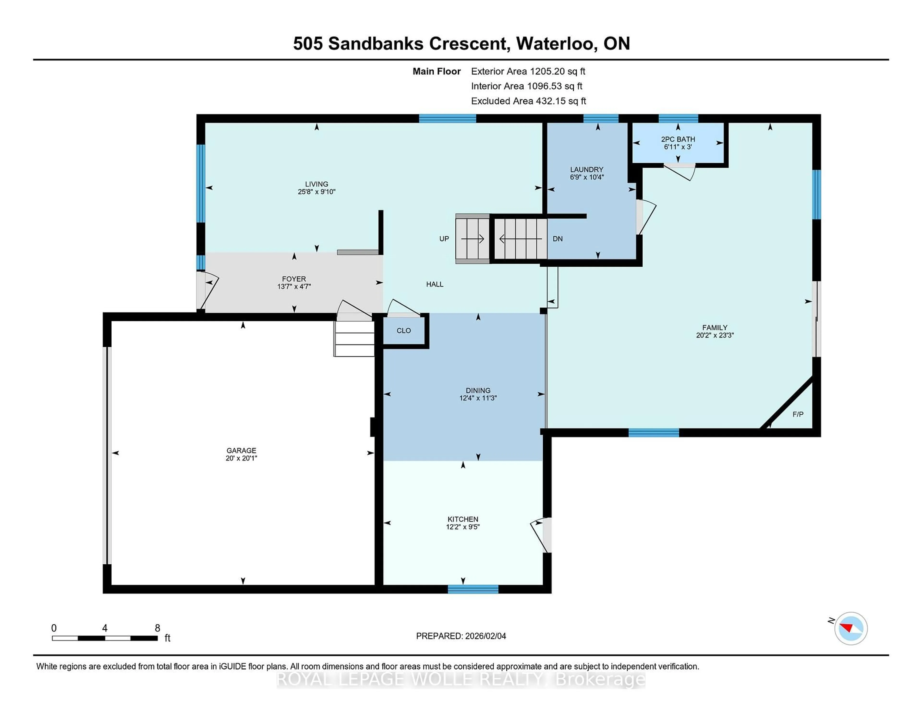 Floor plan for 505 Sandbanks Cres, Waterloo Ontario N2V 2J3