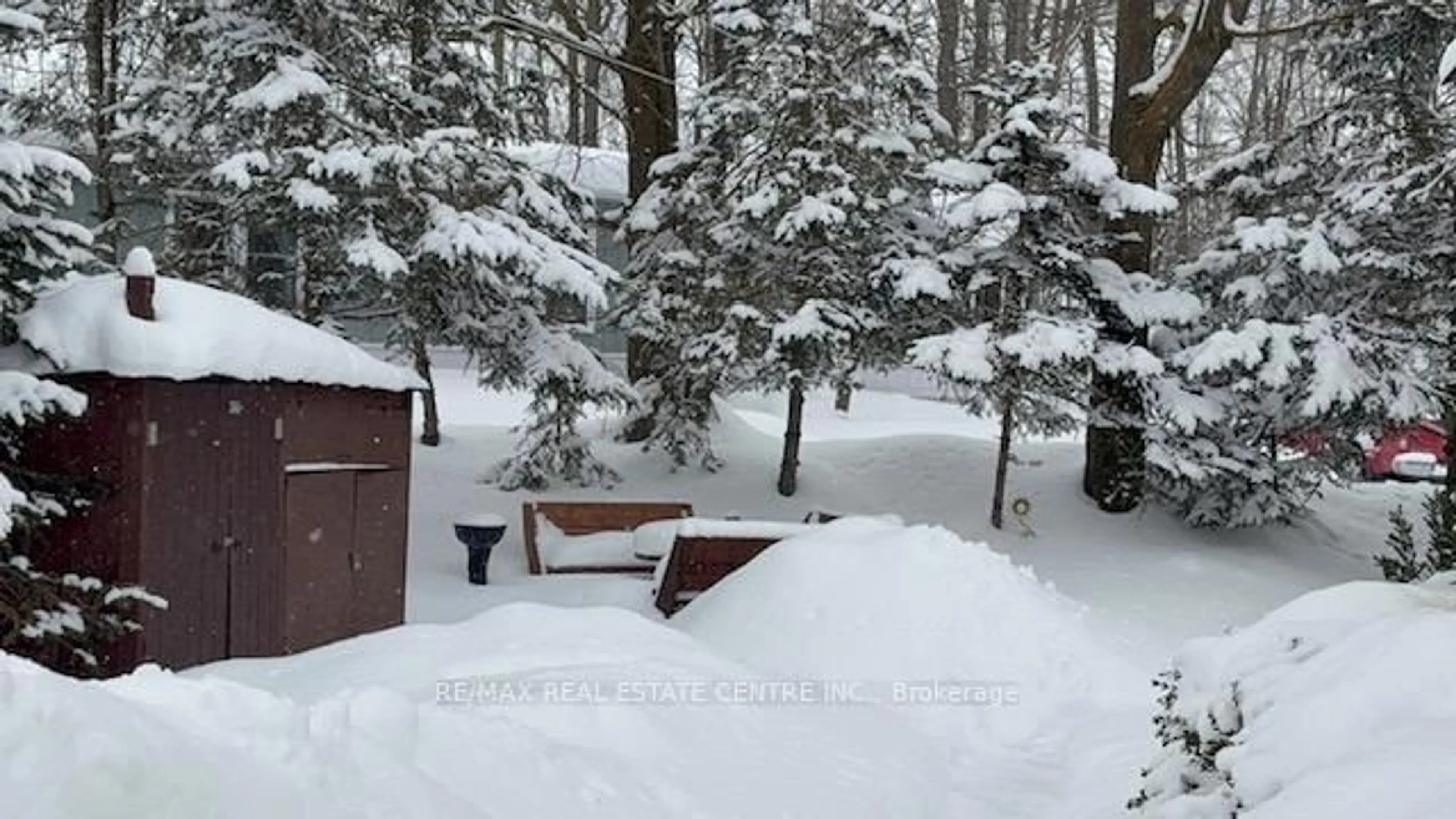 Patio, forest/trees view for 21 Maple Grove Village Rd, Southgate Ontario N0C 1B0