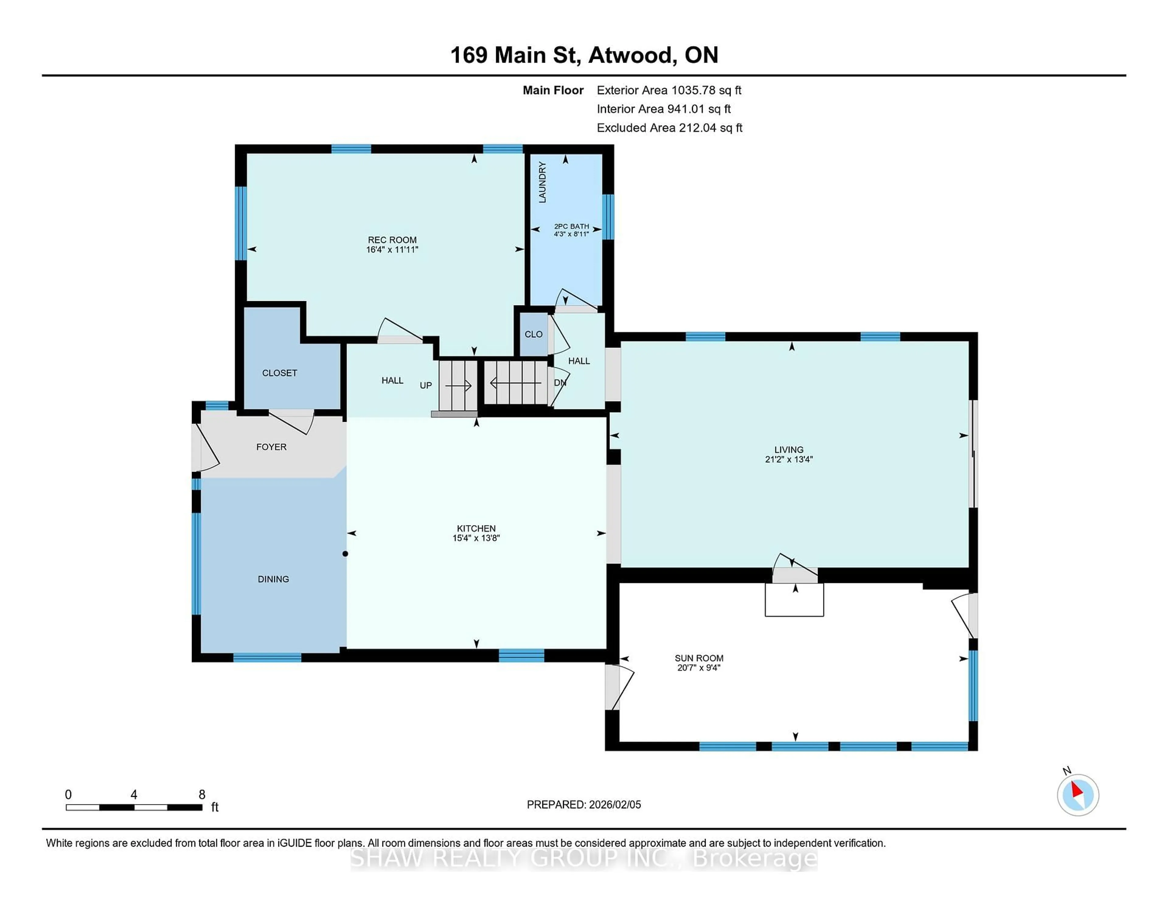 Floor plan for 169 Main St, North Perth Ontario N0G 1B0