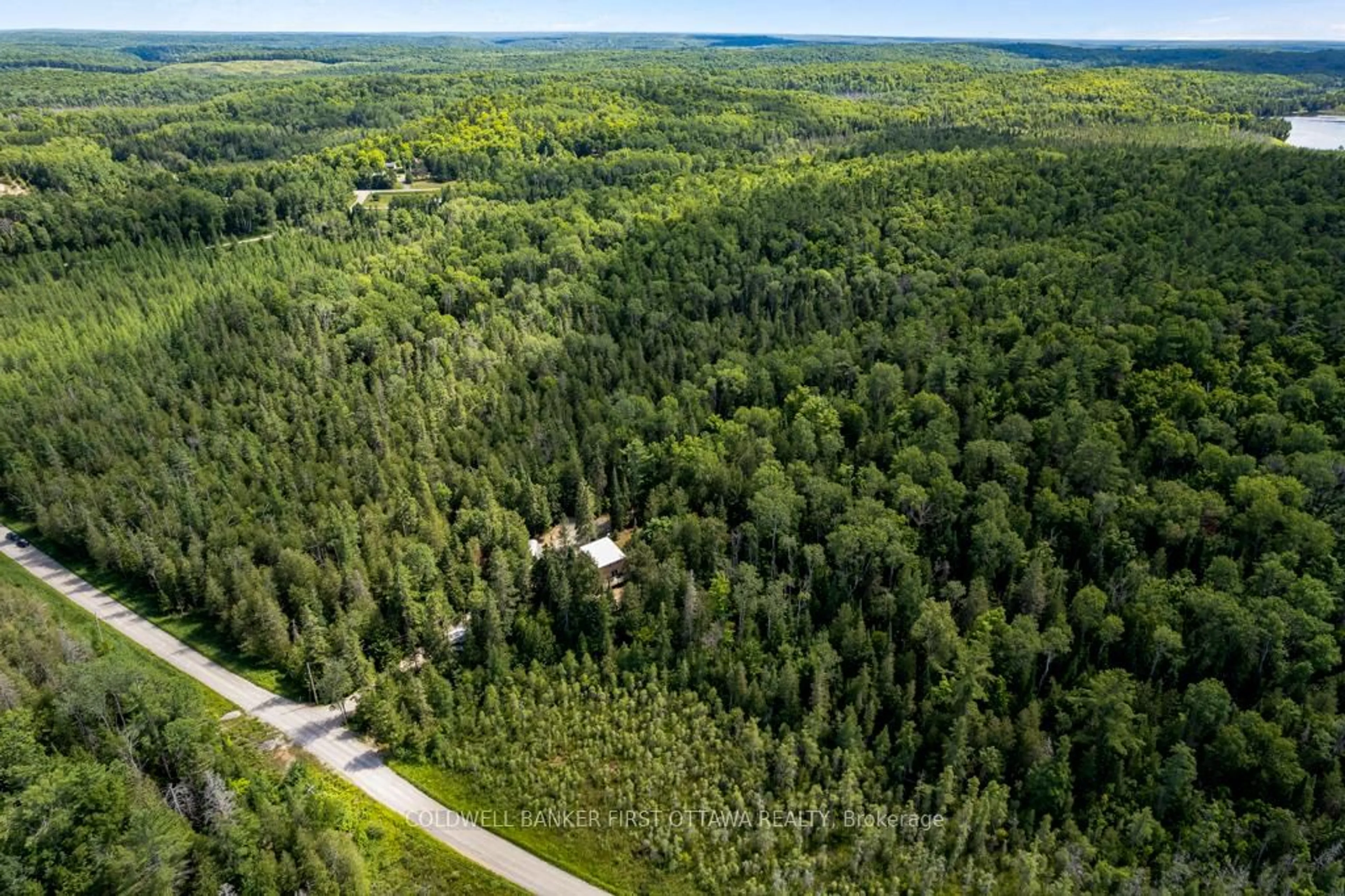 A pic from outside/outdoor area/front of a property/back of a property/a pic from drone, forest/trees view for 1169 Mosque Lake Rd, Ompah Ontario K0H 2J0