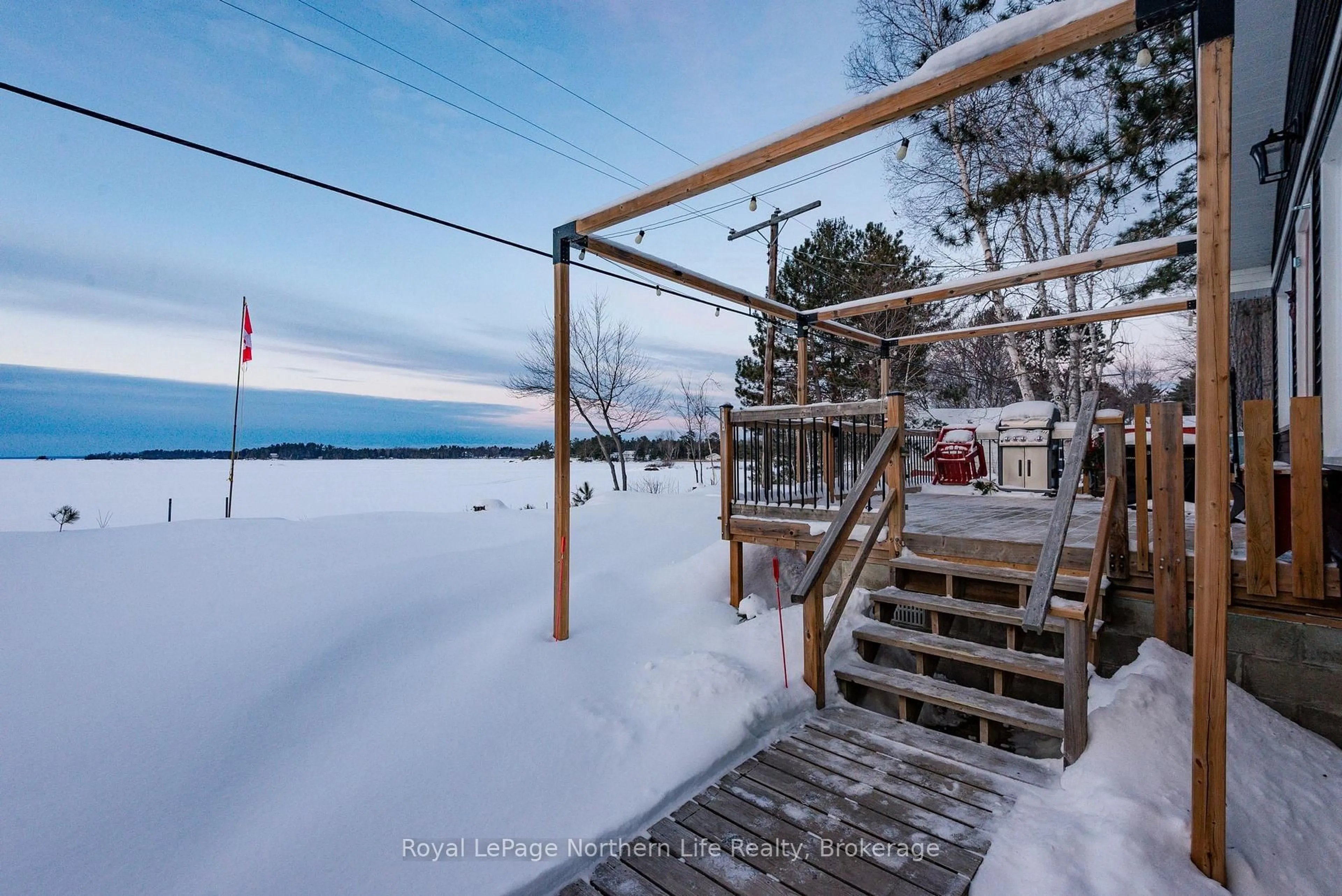 Patio, water/lake/river/ocean view for 405 Bear Creek Rd, Nipissing Ontario P0H 1H0