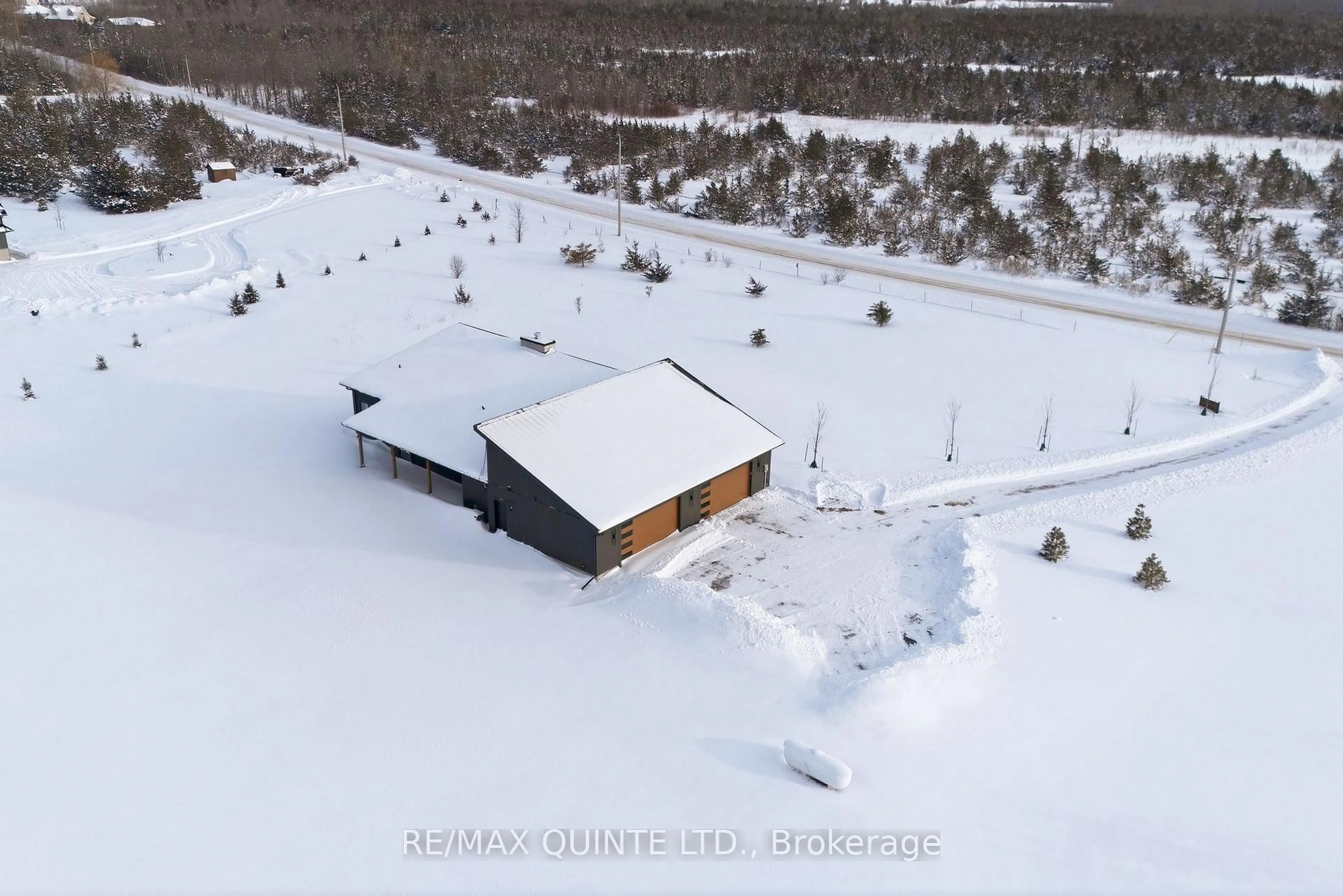 A pic from outside/outdoor area/front of a property/back of a property/a pic from drone, building for 225 Mitchells Crossroad, Prince Edward County Ontario K0K 2T0
