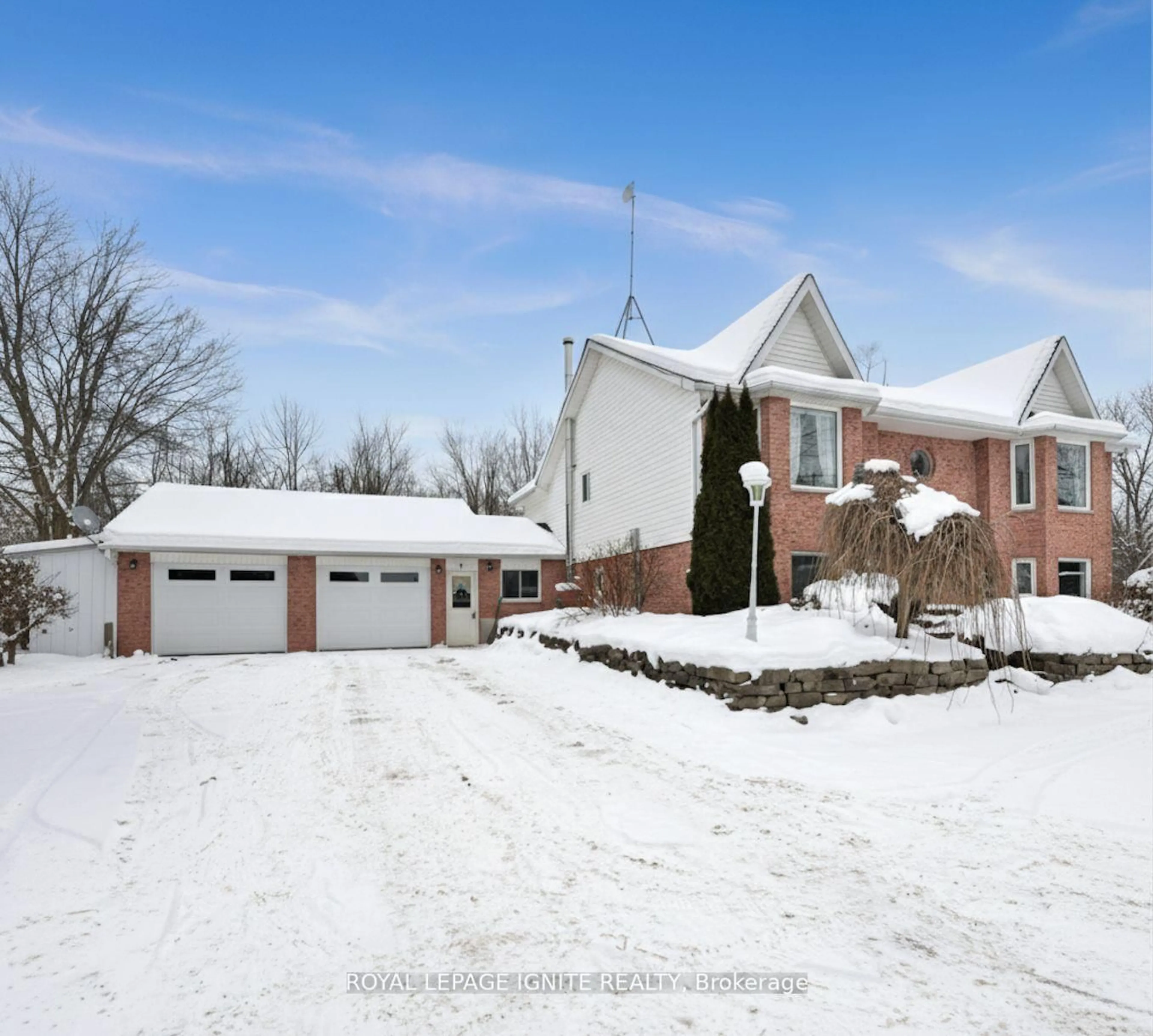 Home with brick exterior material, street for 3 Carlow Line, Asphodel-Norwood Ontario K0L 2B0