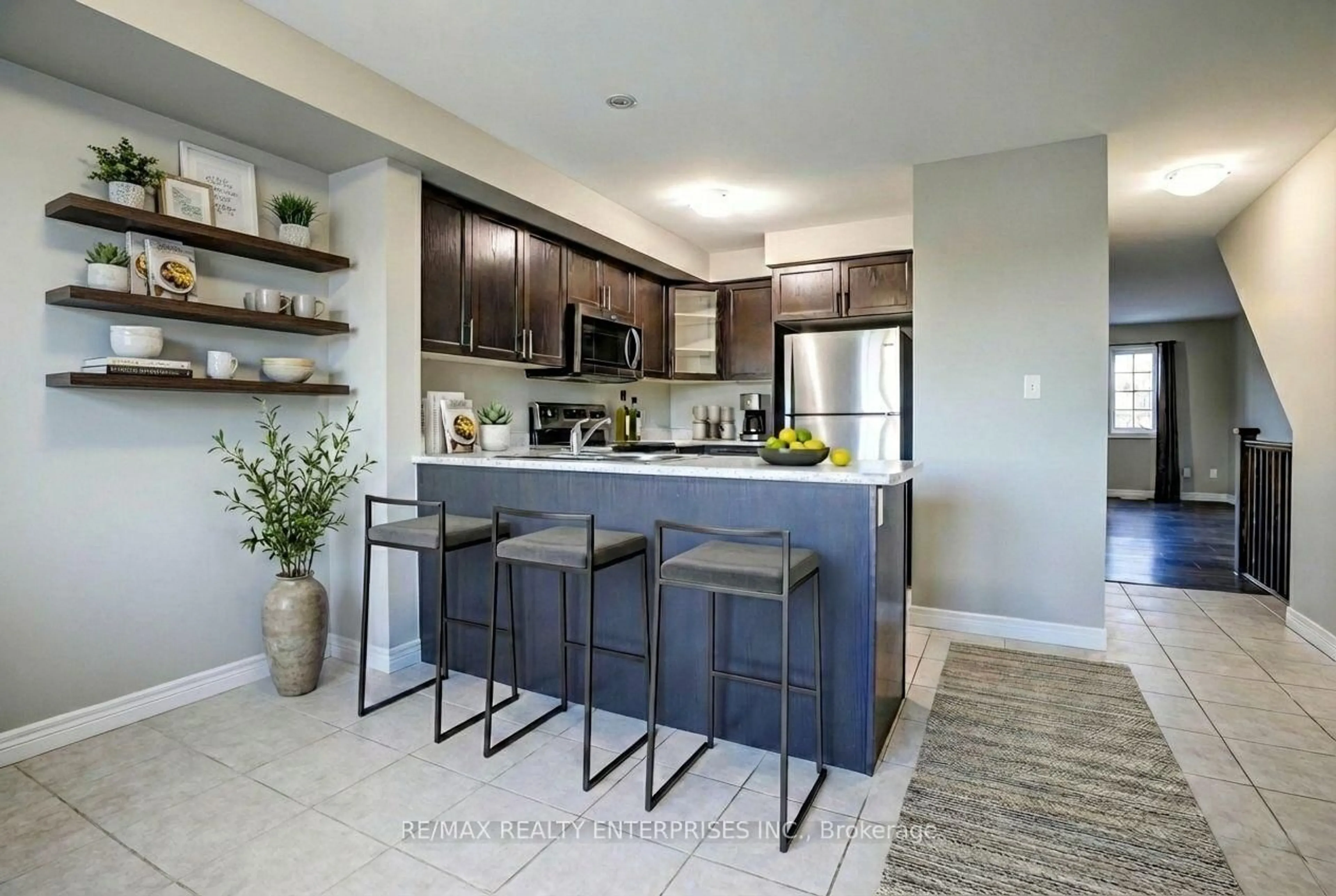 Open concept kitchen, ceramic/tile floor for 85 Mullin Dr #2B, Guelph Ontario N1E 0R4