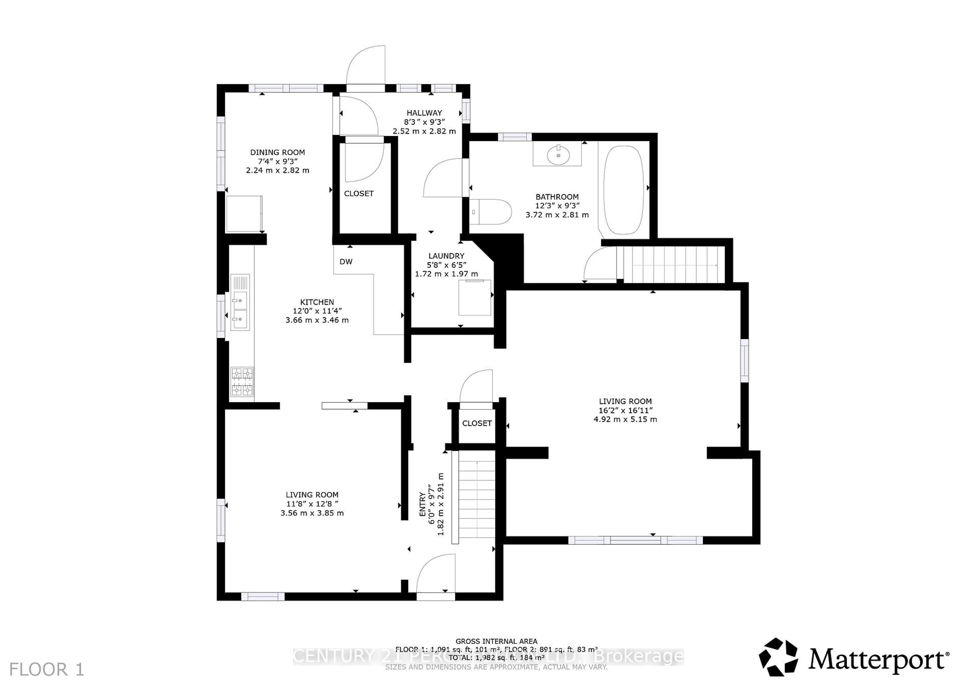 Floor plan for 52 Heber St, Quinte West Ontario K8V 1M9