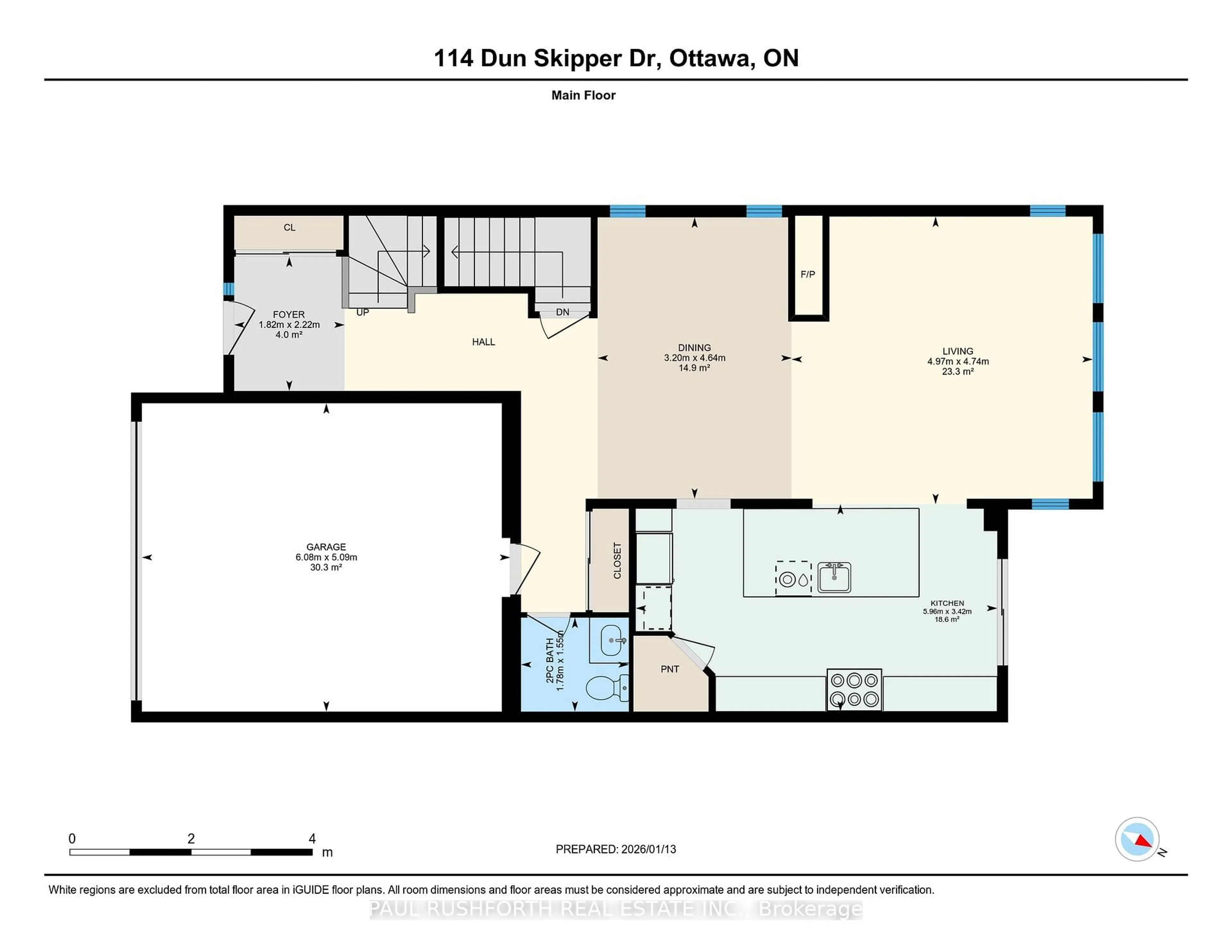 Floor plan for 114 Dun Skipper Dr, Ottawa Ontario K1X 0G2