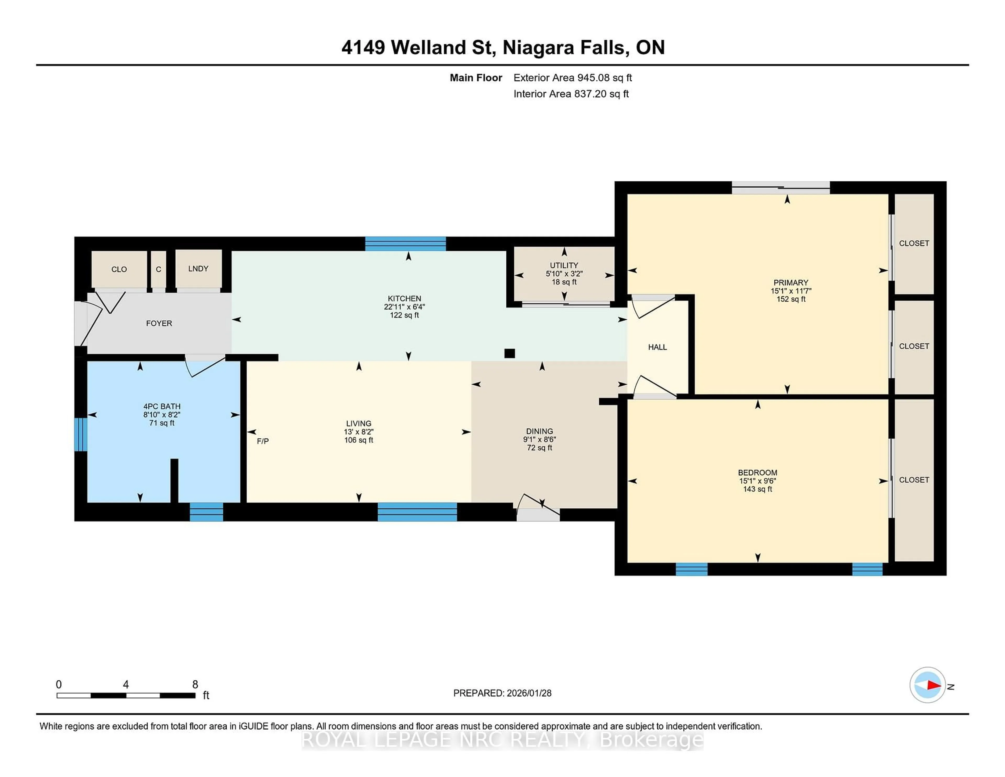 Floor plan for 4149 Welland St, Niagara Falls Ontario L2G 6J9