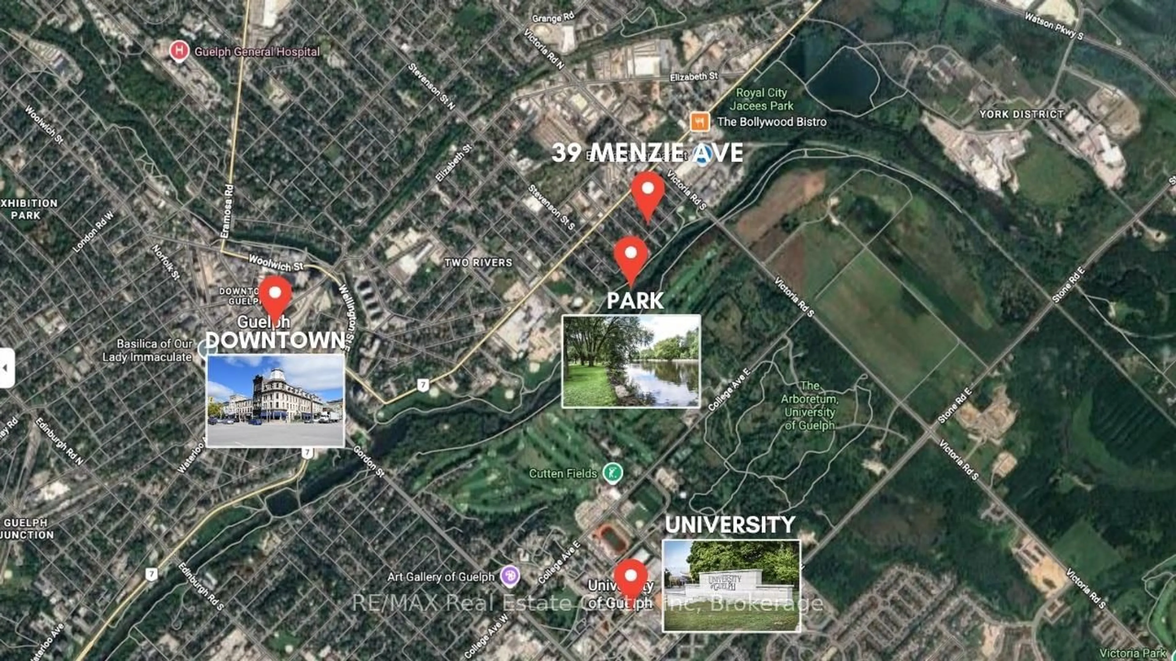 Picture of a map for 39 Menzie Ave, Guelph Ontario N1E 5X8