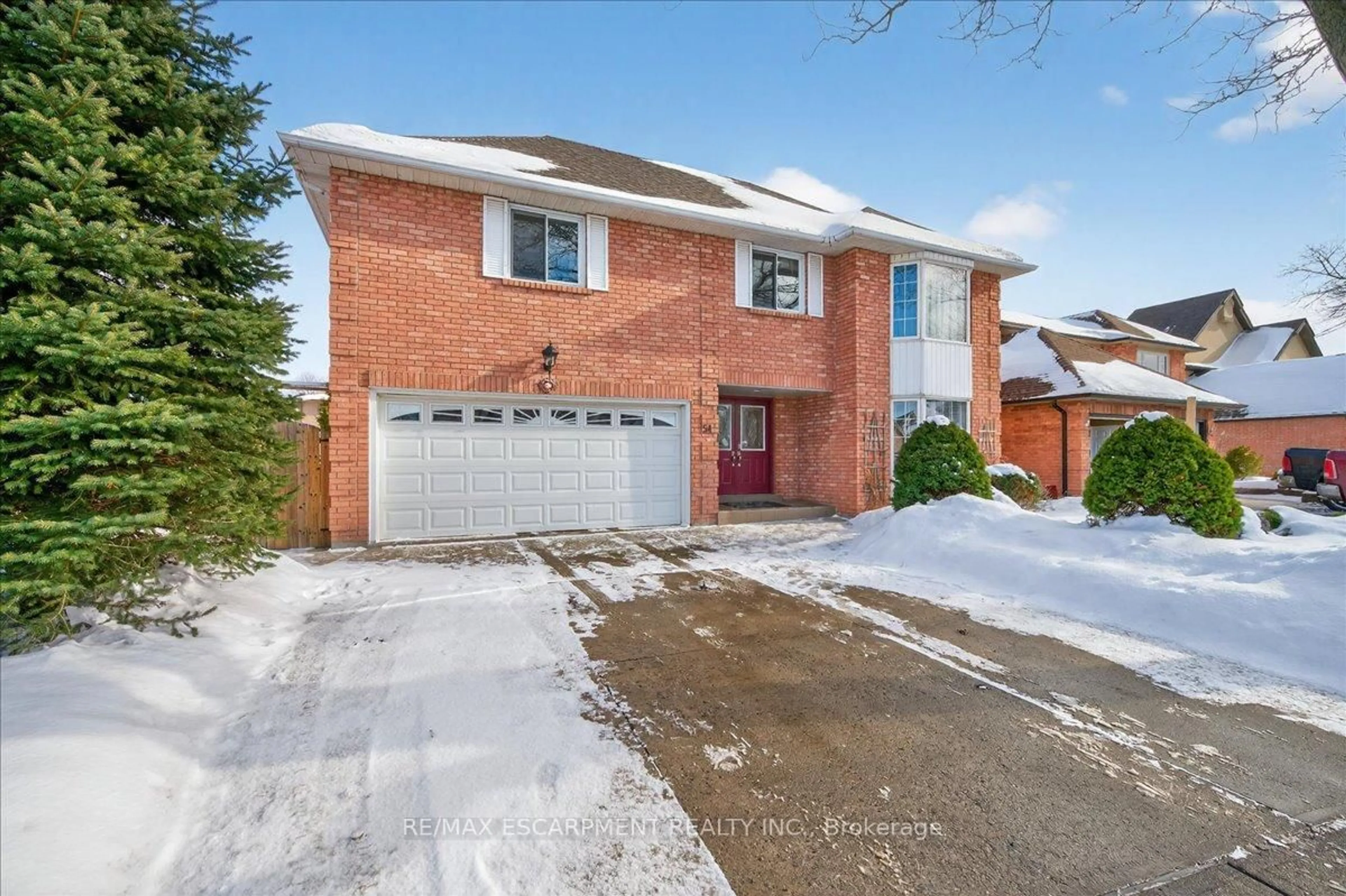 Home with brick exterior material, street for 54 GOLDCREST Dr, Hamilton Ontario L8G 4T6