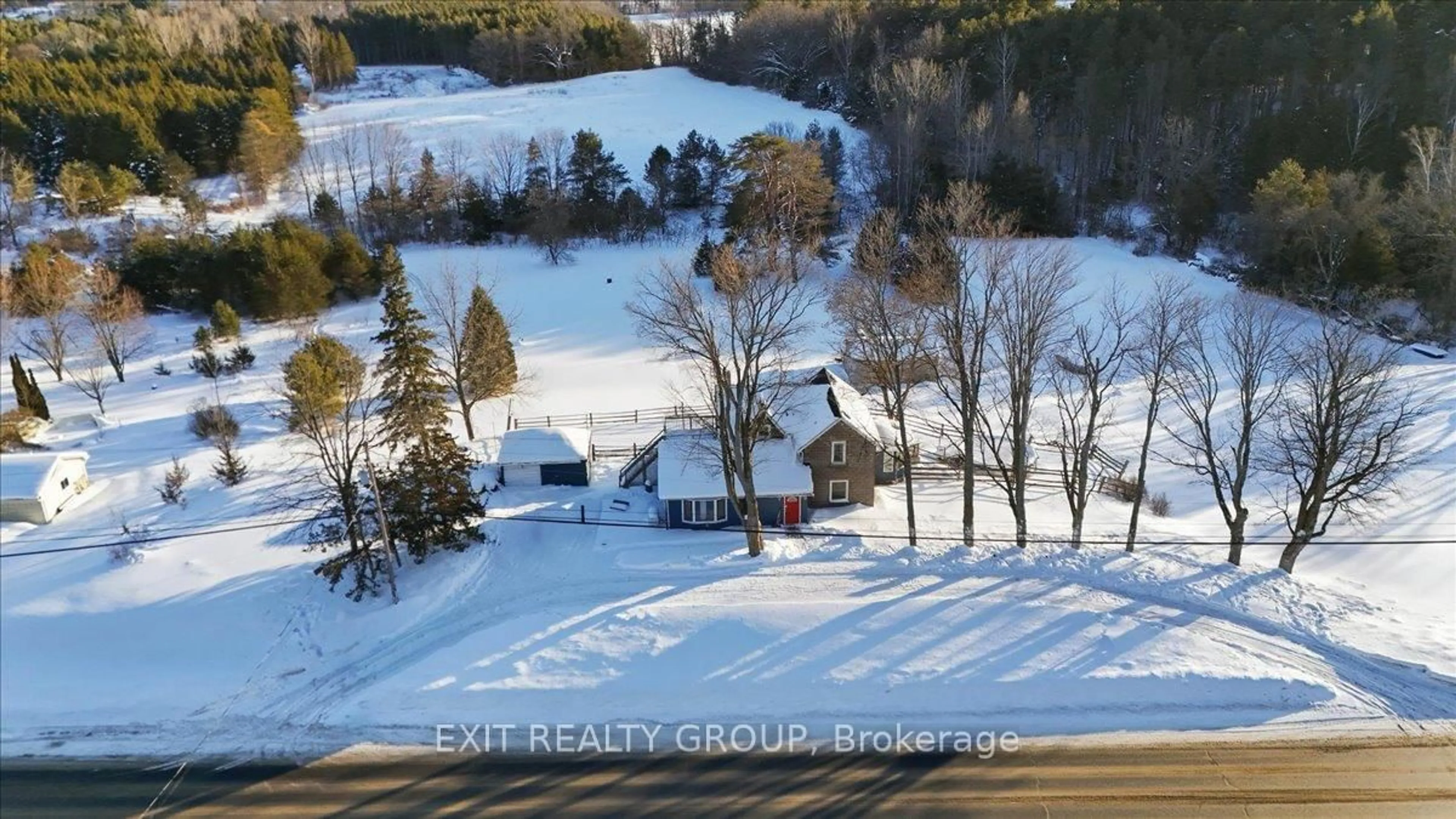A pic from outside/outdoor area/front of a property/back of a property/a pic from drone, water/lake/river/ocean view for 1573 County Road 5, Hastings Ontario K0K 2C0