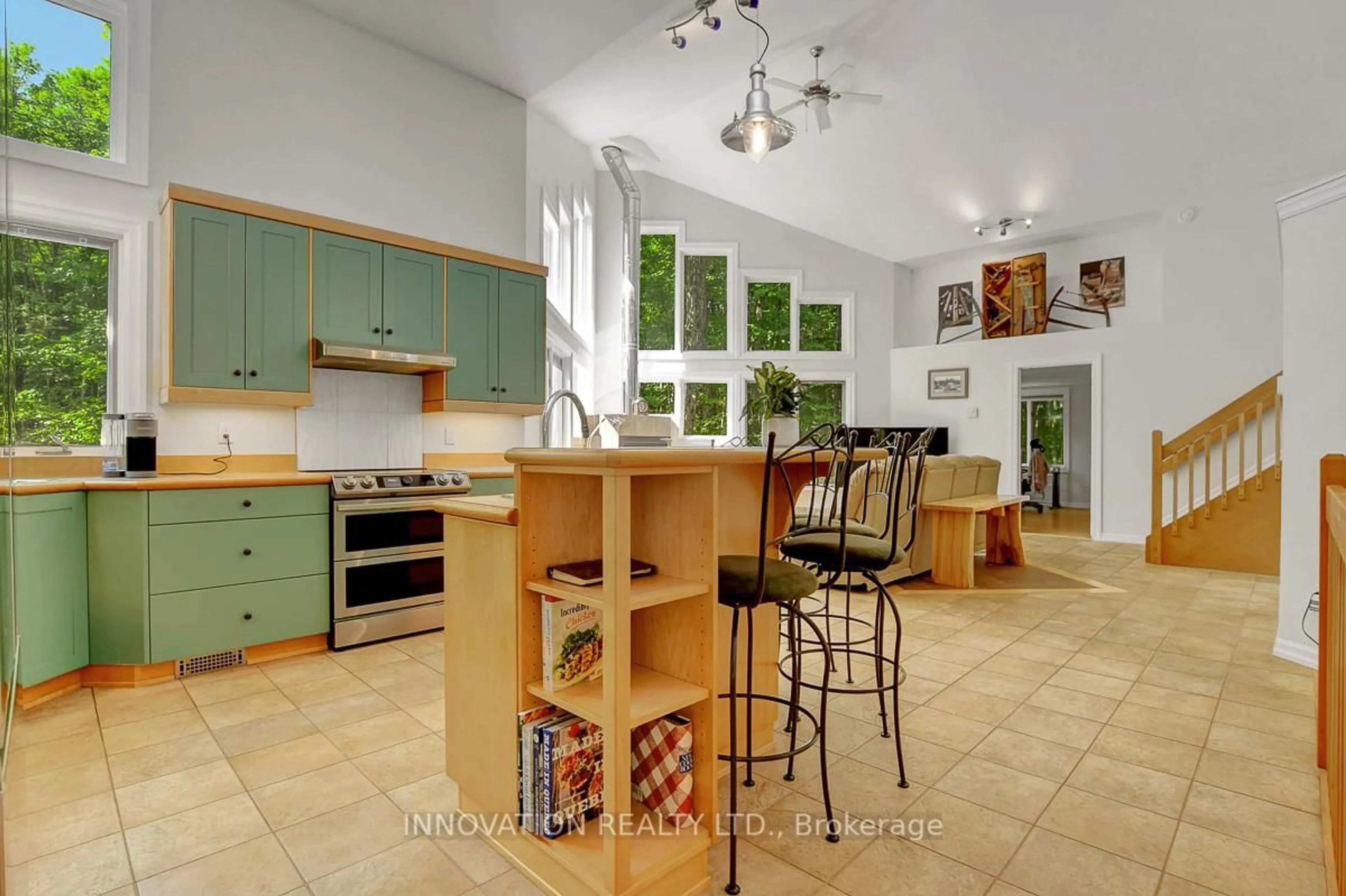 Open concept kitchen, ceramic/tile floor for 5149 Carp Rd, Kinburn Ontario K0A 2H0