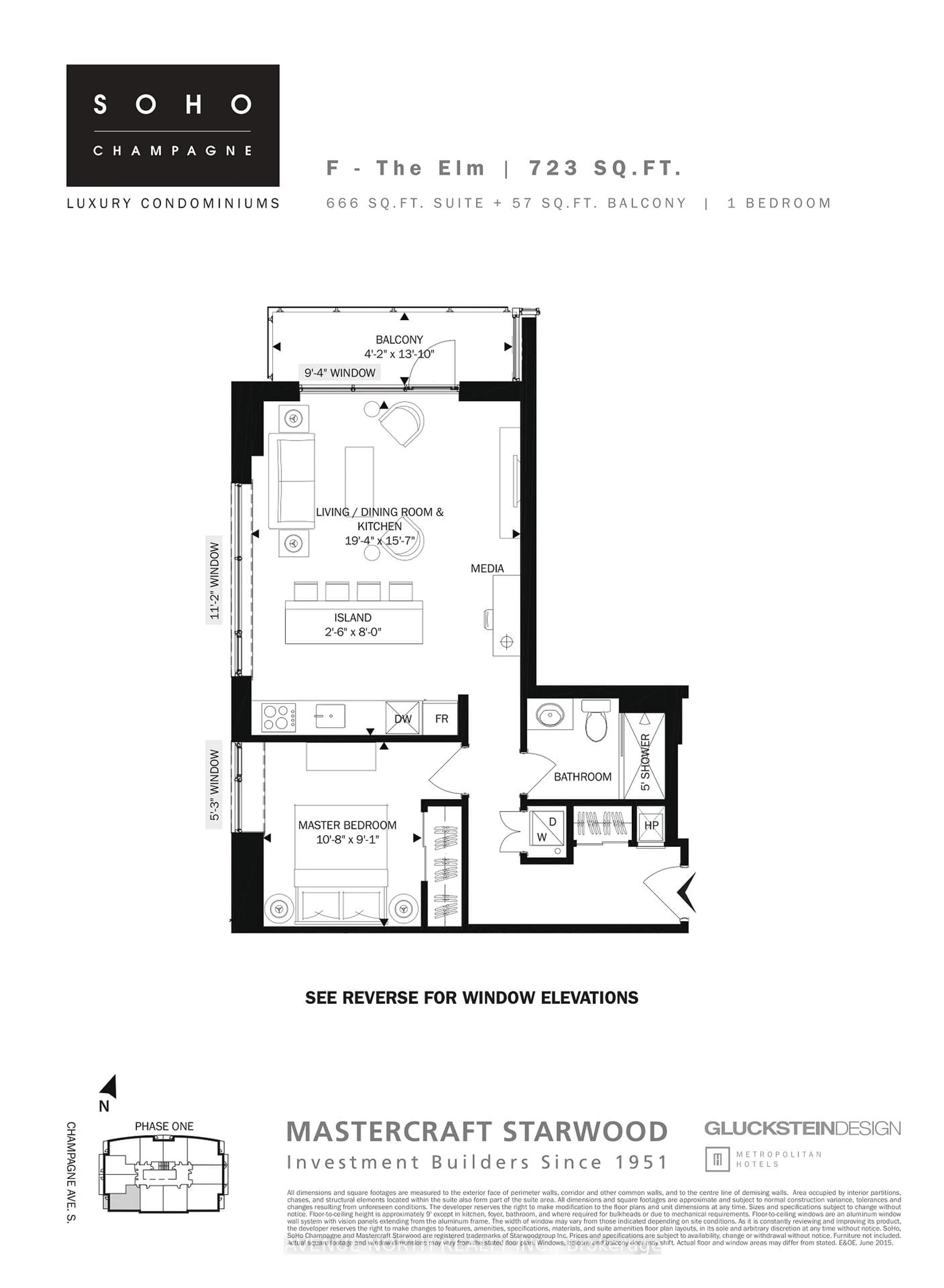 Floor plan for 111 Champagne Ave #901, Ottawa Ontario K1S 5V3