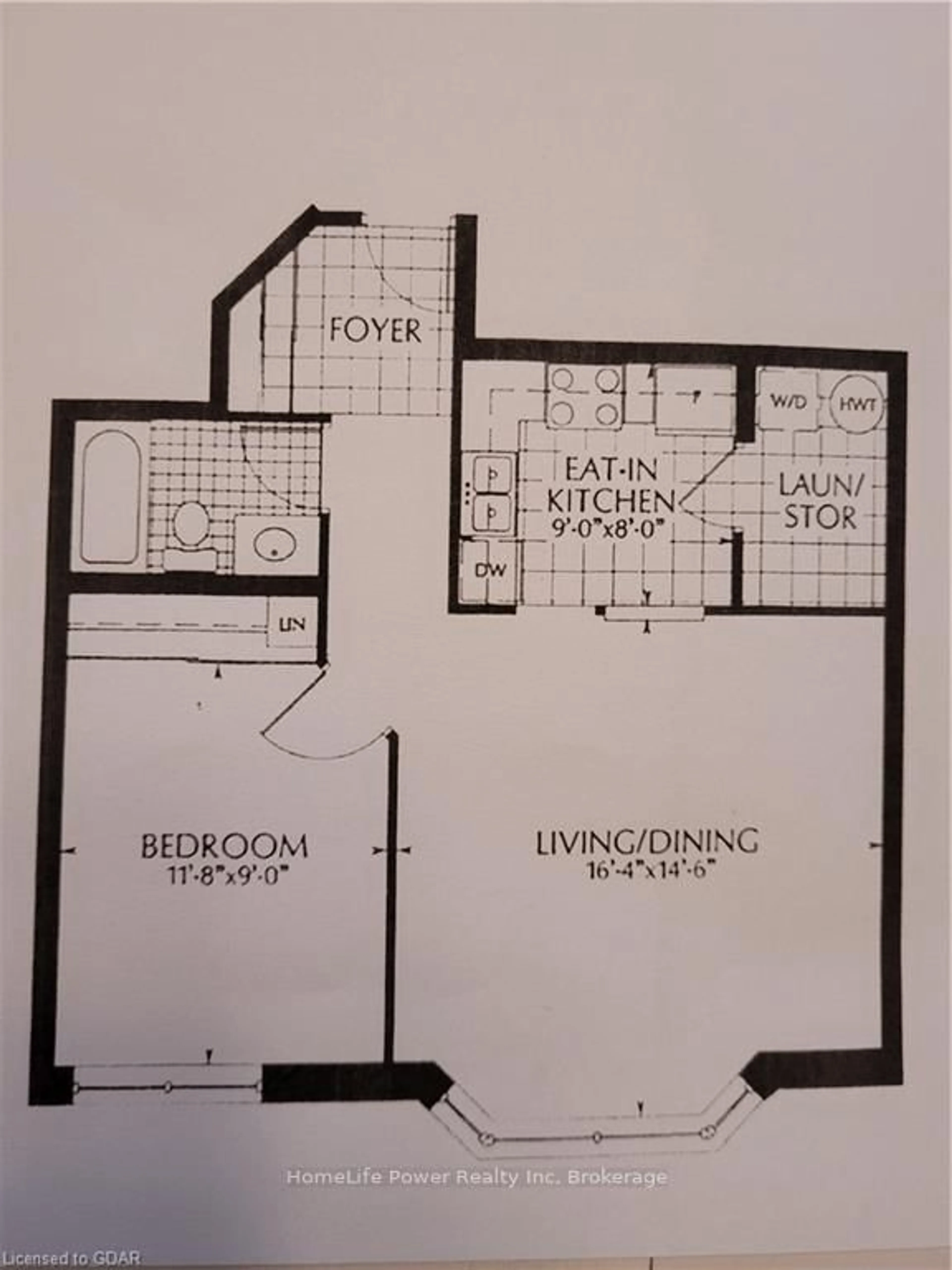Floor plan for 20 ST GEORGE St #311, Kitchener Ontario N2G 2S7