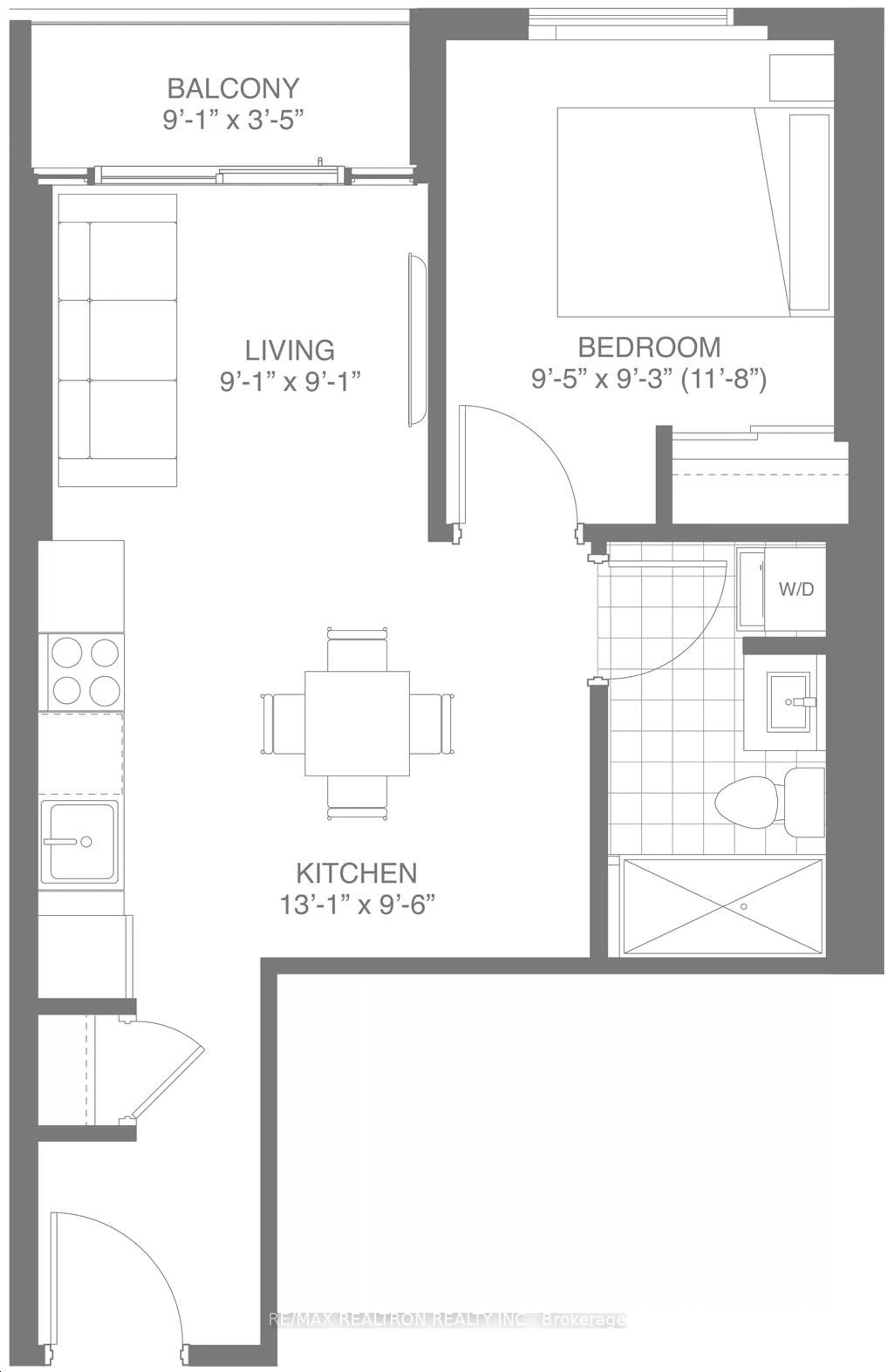 Floor plan for 60 Frederick St #905, Kitchener Ontario N2H 0C7
