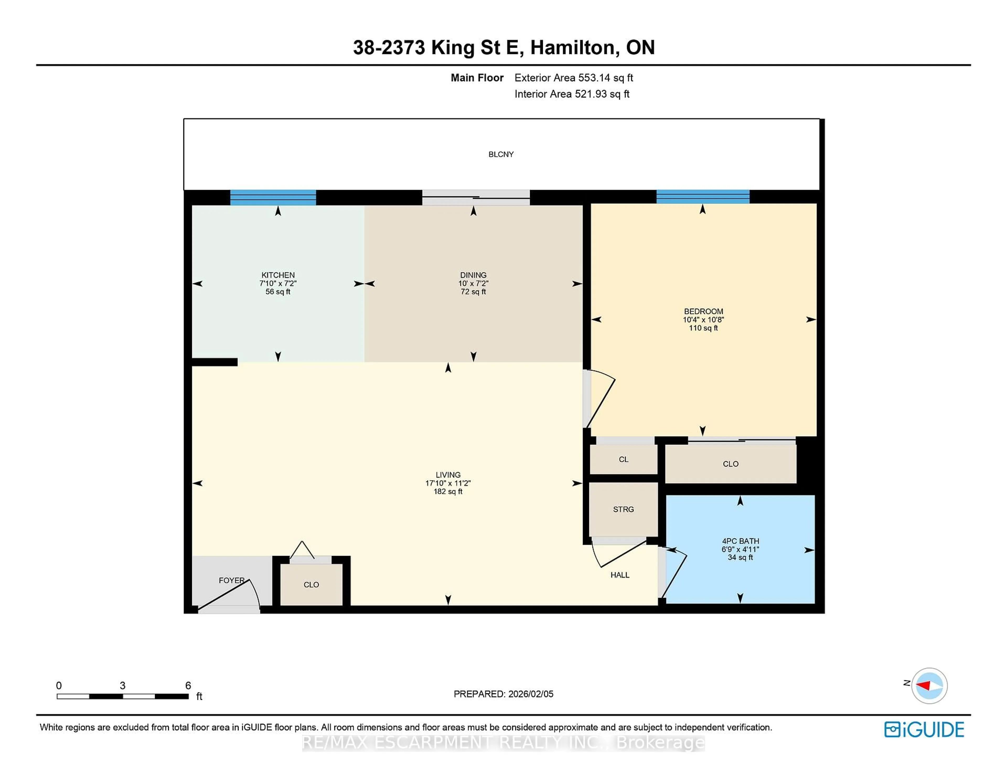 Floor plan for 2373 King St #38, Hamilton Ontario L8K 1X9