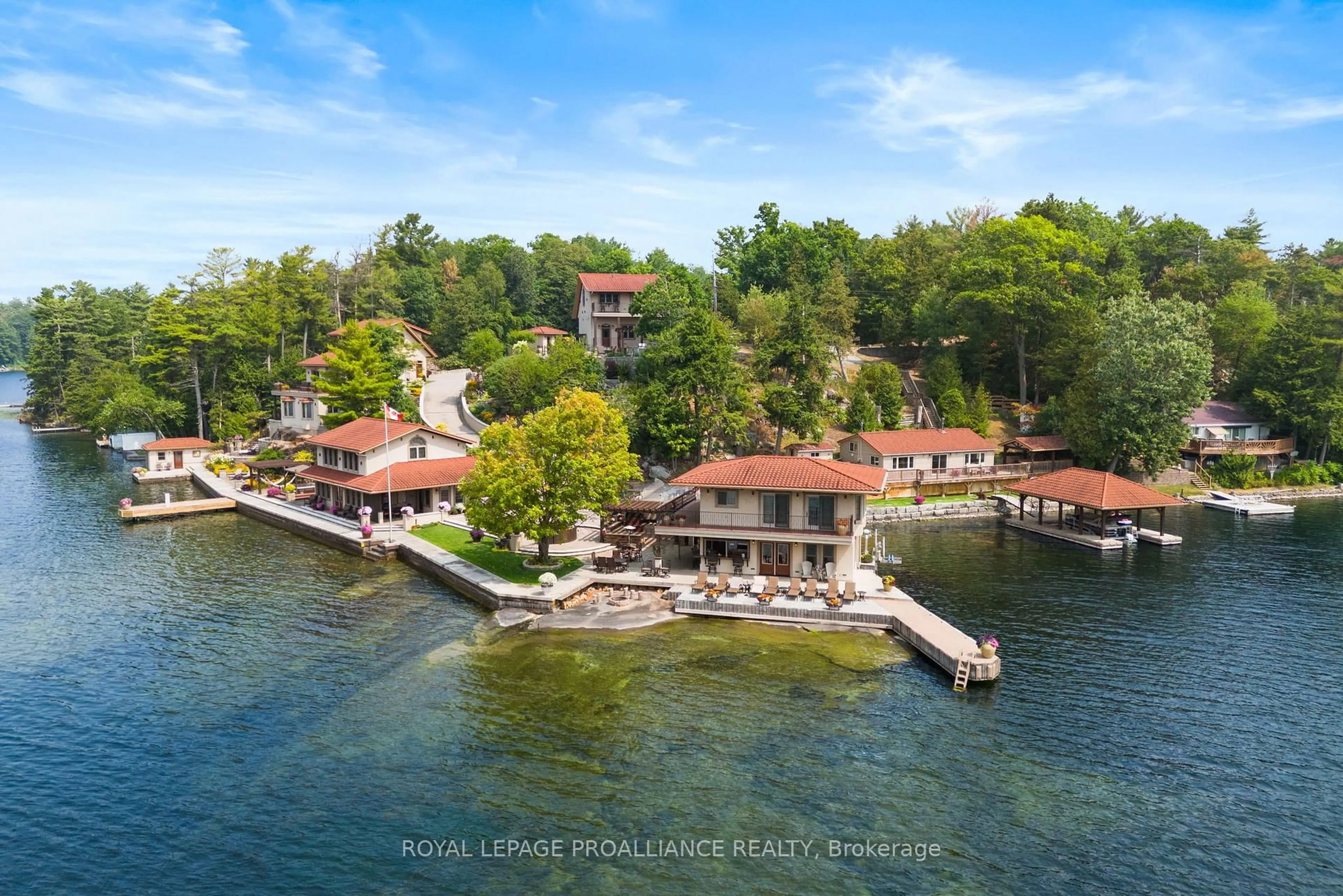 A pic from outside/outdoor area/front of a property/back of a property/a pic from drone, water/lake/river/ocean view for 270 Spence Lane, Athens Ontario K0E 1B0