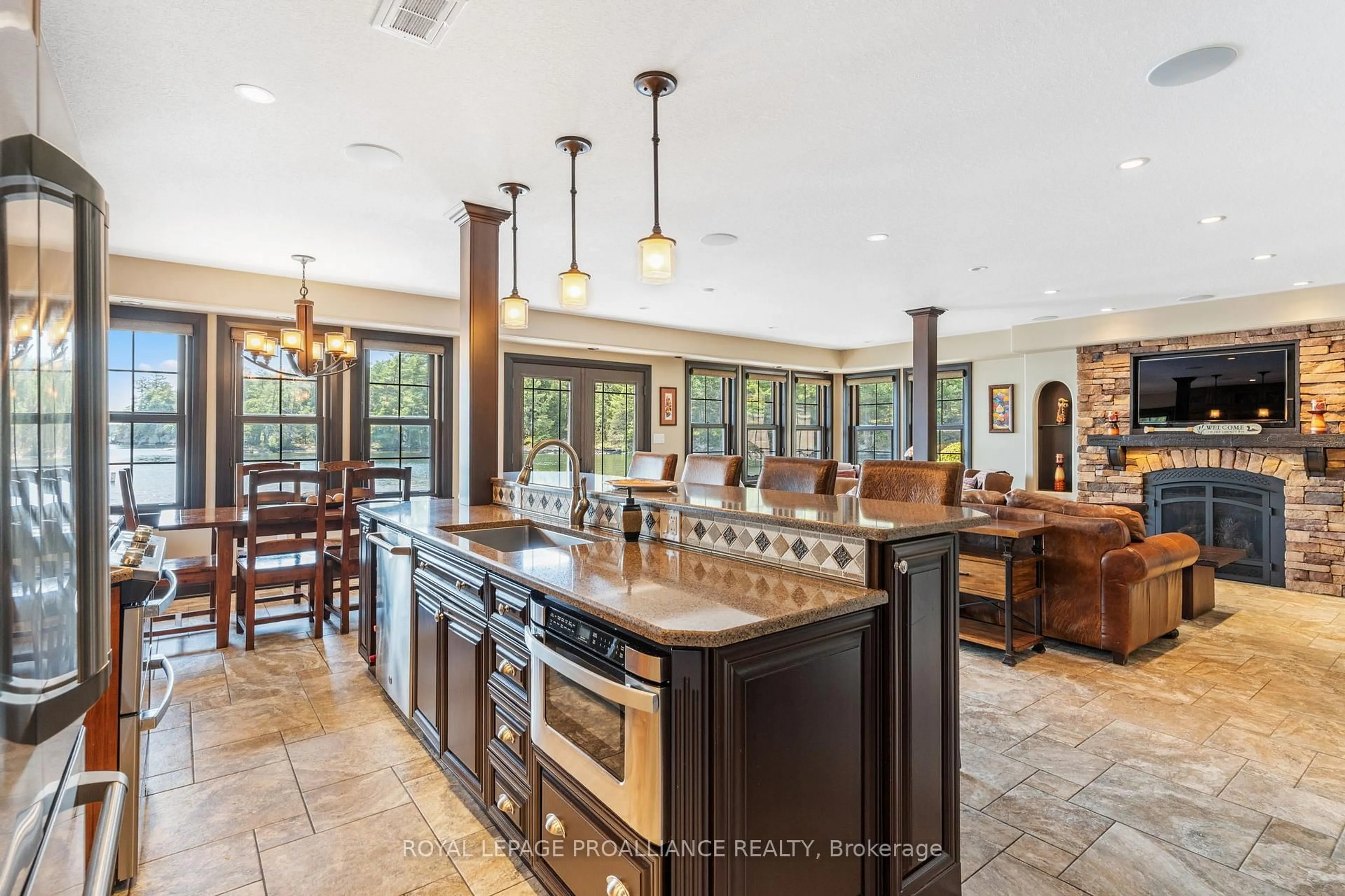 Open concept kitchen, ceramic/tile floor for 270 Spence Lane, Athens Ontario K0E 1B0