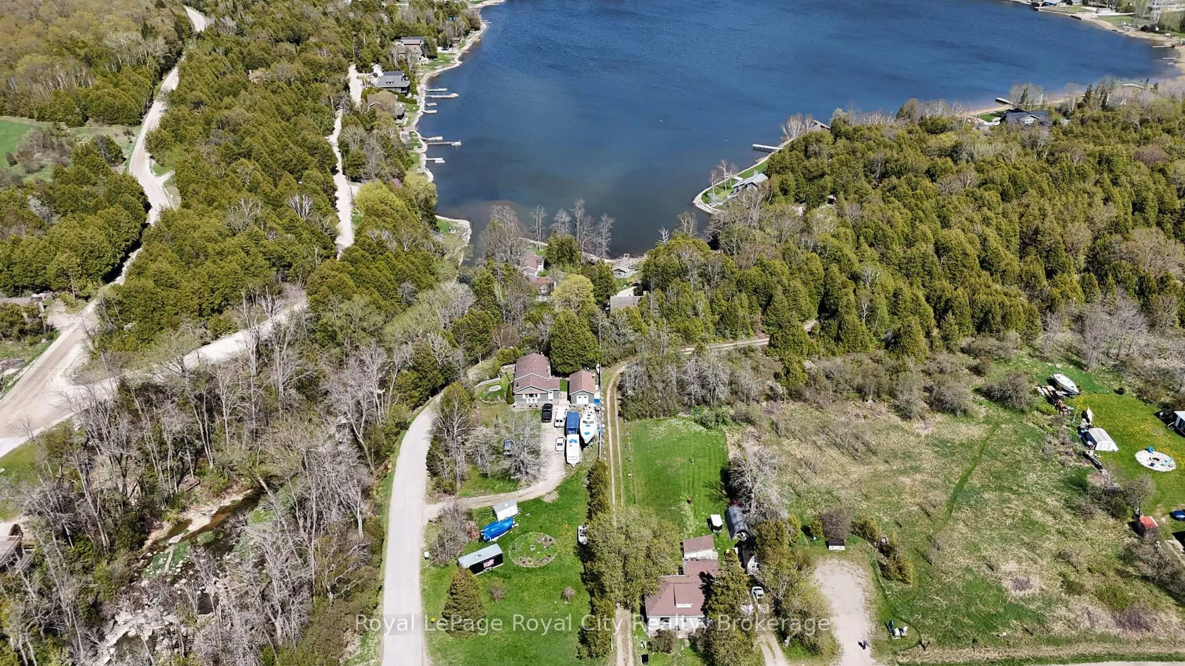 A pic from outside/outdoor area/front of a property/back of a property/a pic from drone, water/lake/river/ocean view for 2557 Bruce 9 Rd, Northern Bruce Peninsula Ontario N0H 1W0