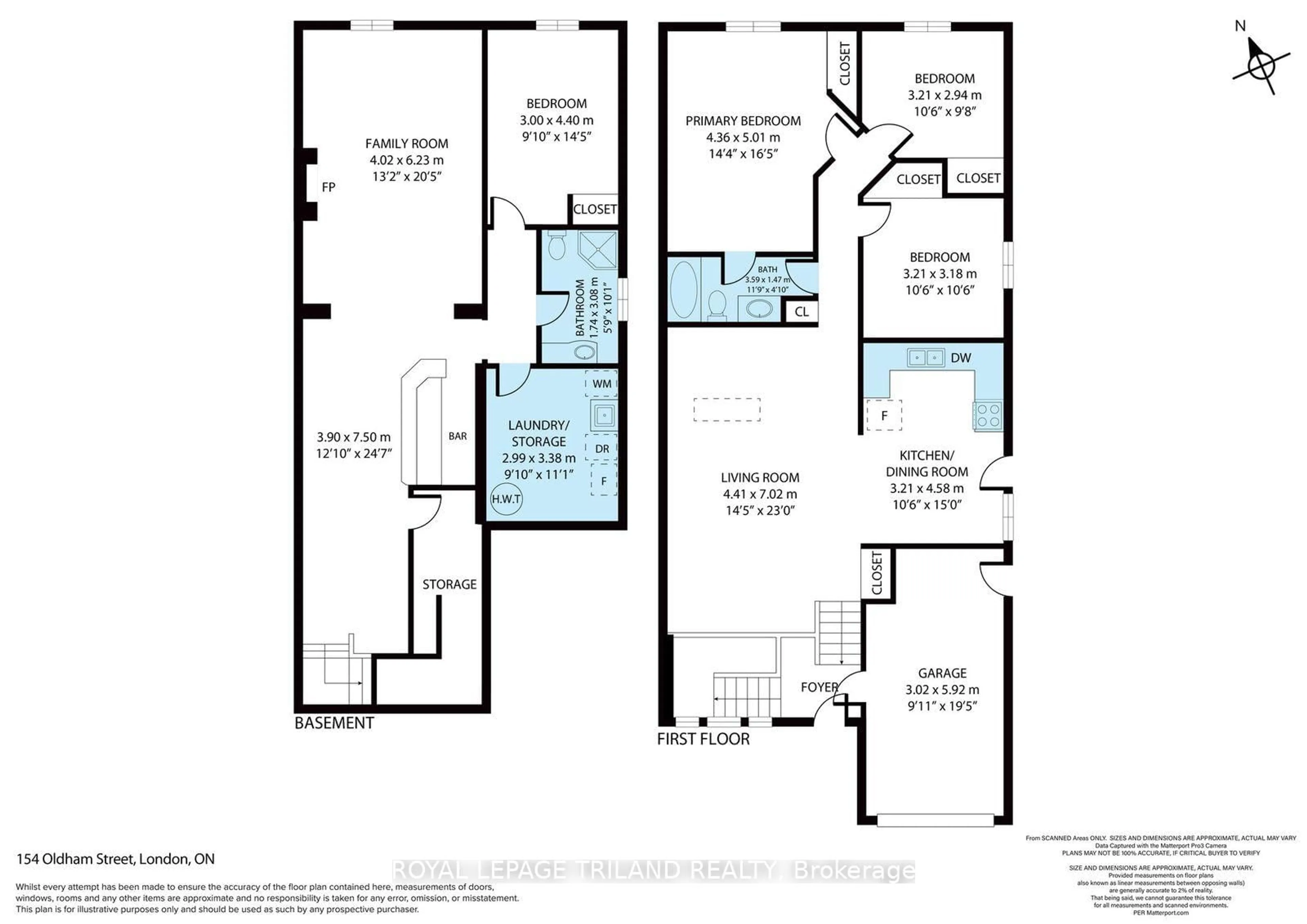 Floor plan for 154 OLDHAM St, London South Ontario N5Z 5E1