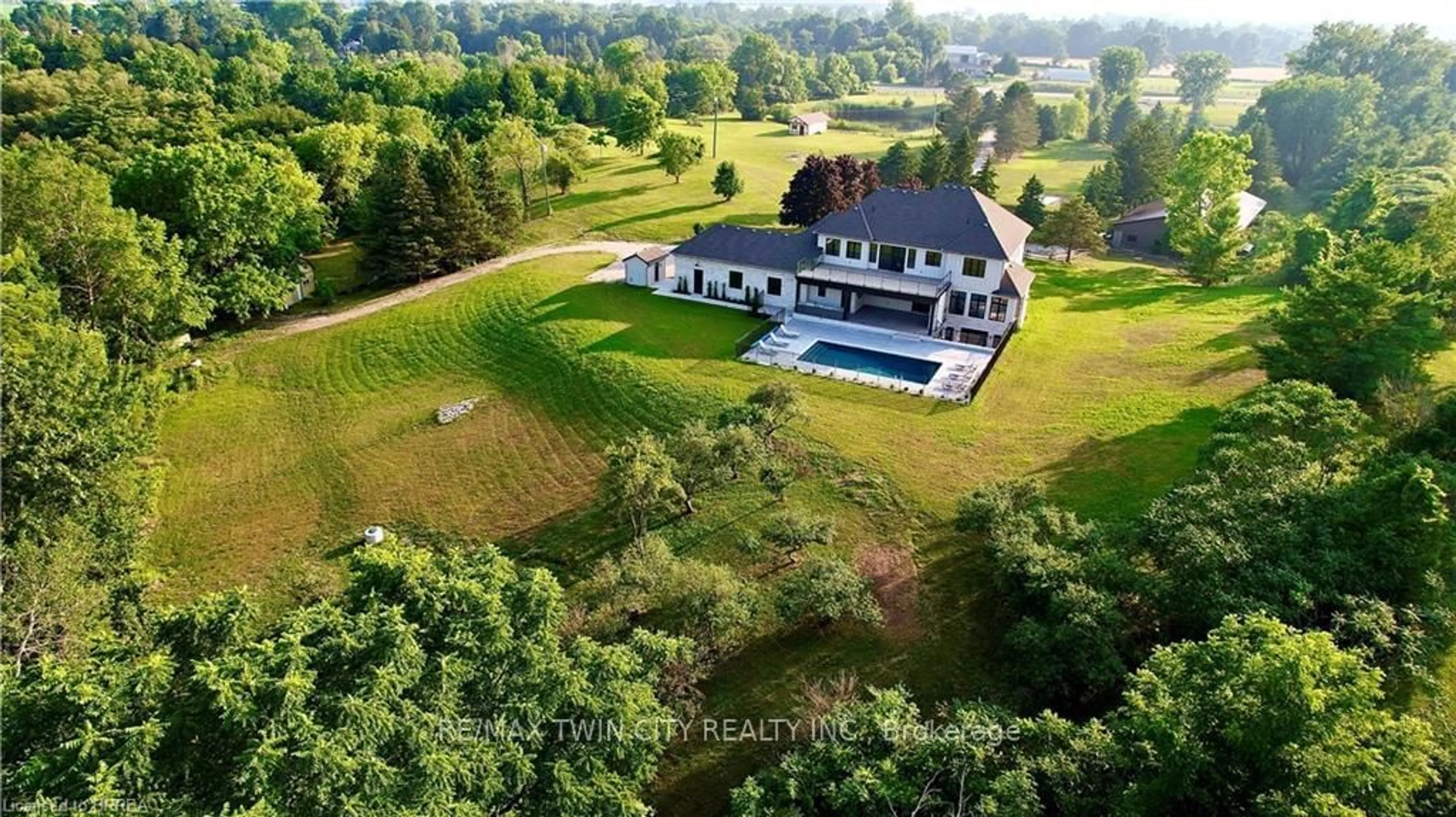 A pic from outside/outdoor area/front of a property/back of a property/a pic from drone, water/lake/river/ocean view for 30 Highway 2, Brant Ontario N0J 1V0