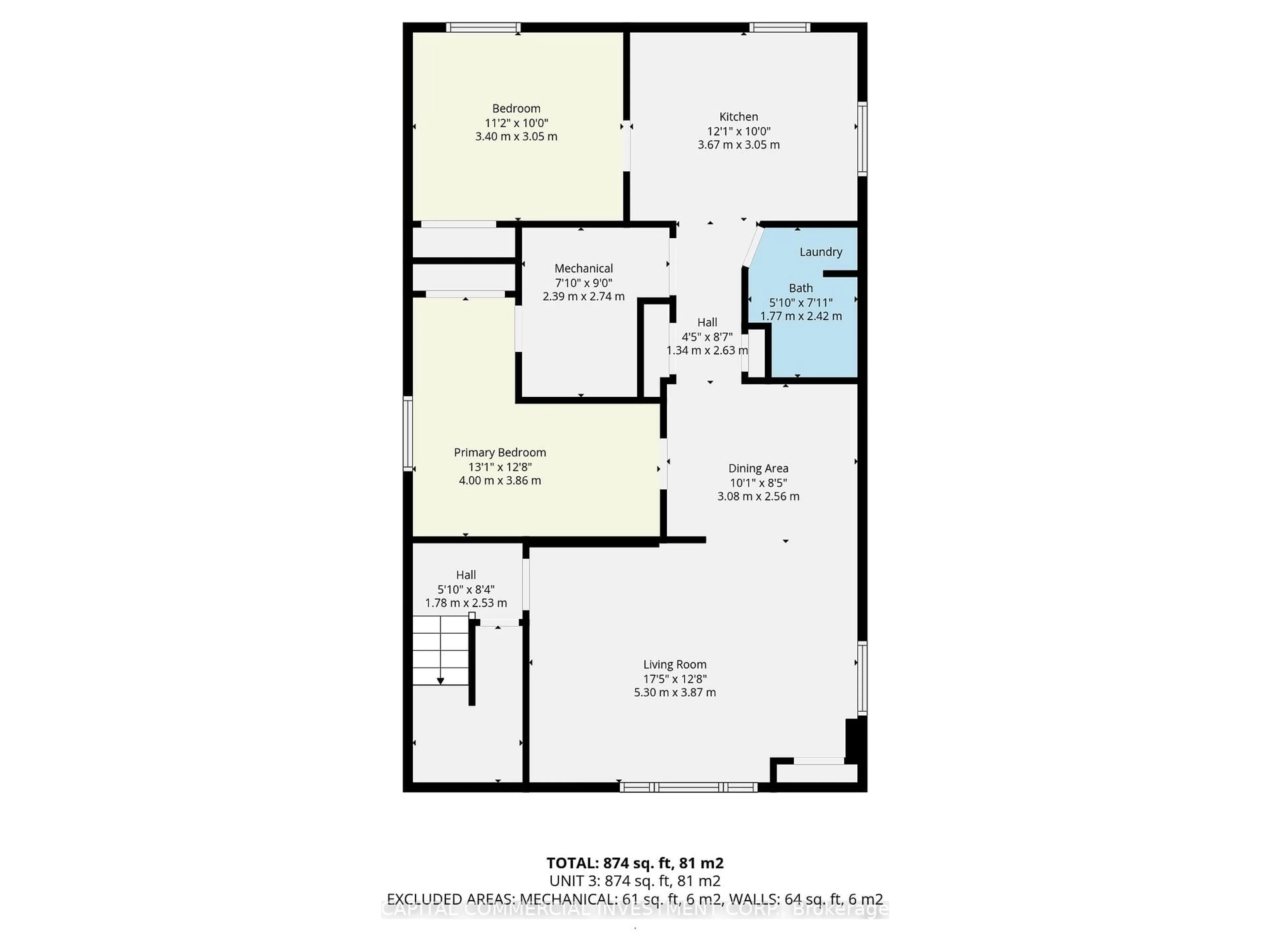 Floor plan for 220 Compton Ave, Ottawa Ontario K2B 5A9