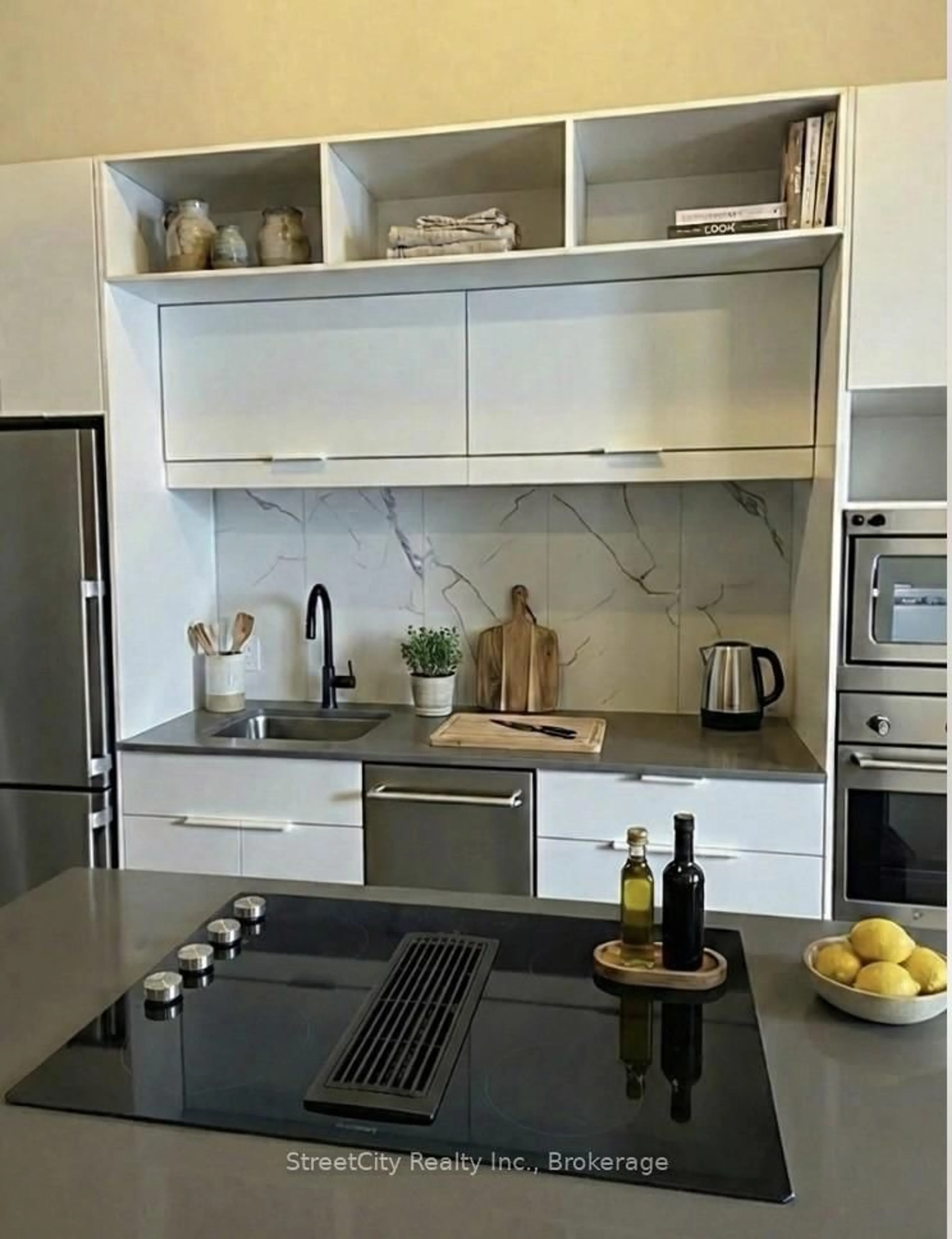 Contemporary kitchen, ceramic/tile floor for 245 Downie St #104, Stratford Ontario N5A 1X5