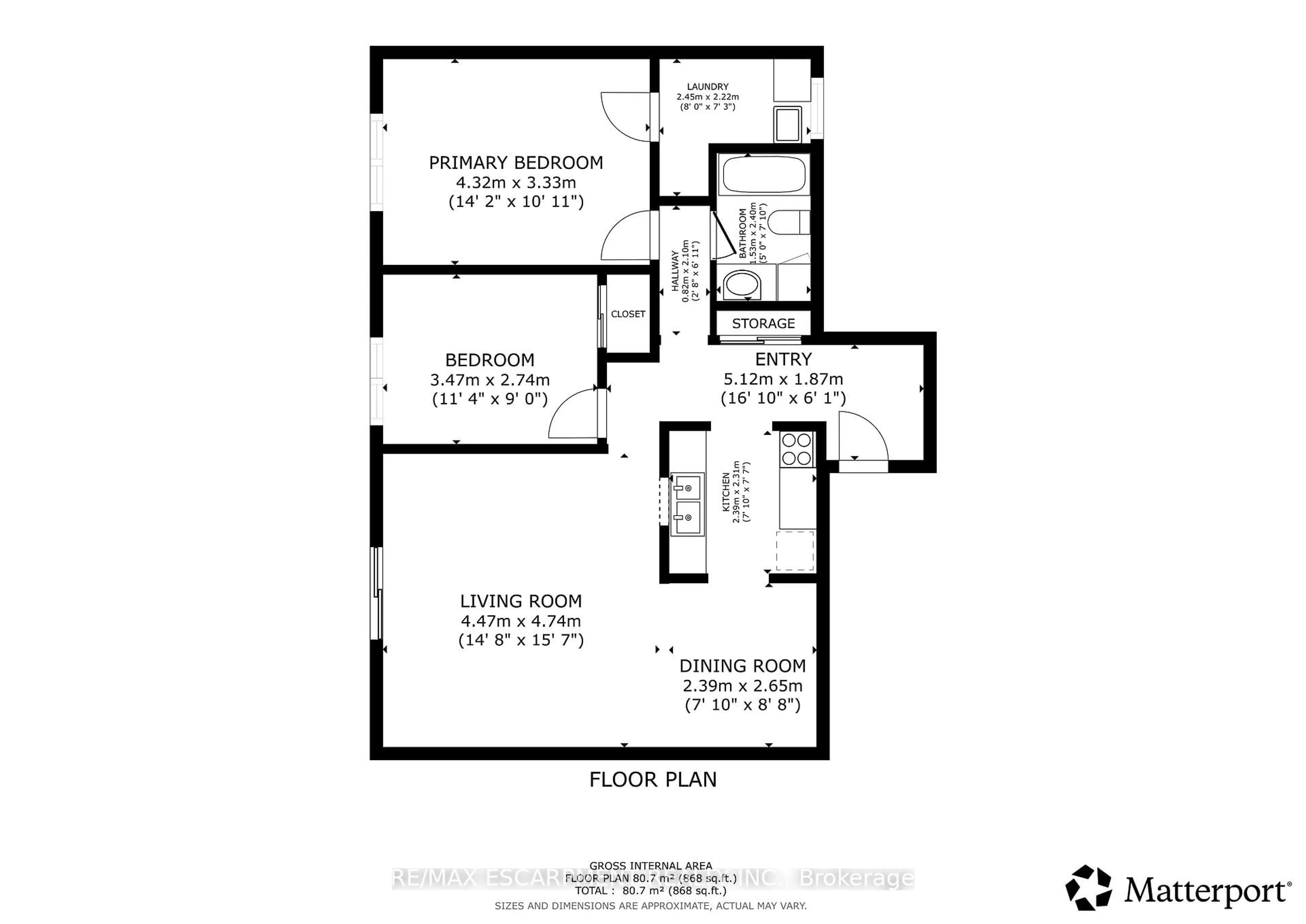 Floor plan for 71 Vanier Dr #110, Kitchener Ontario N2C 1J4