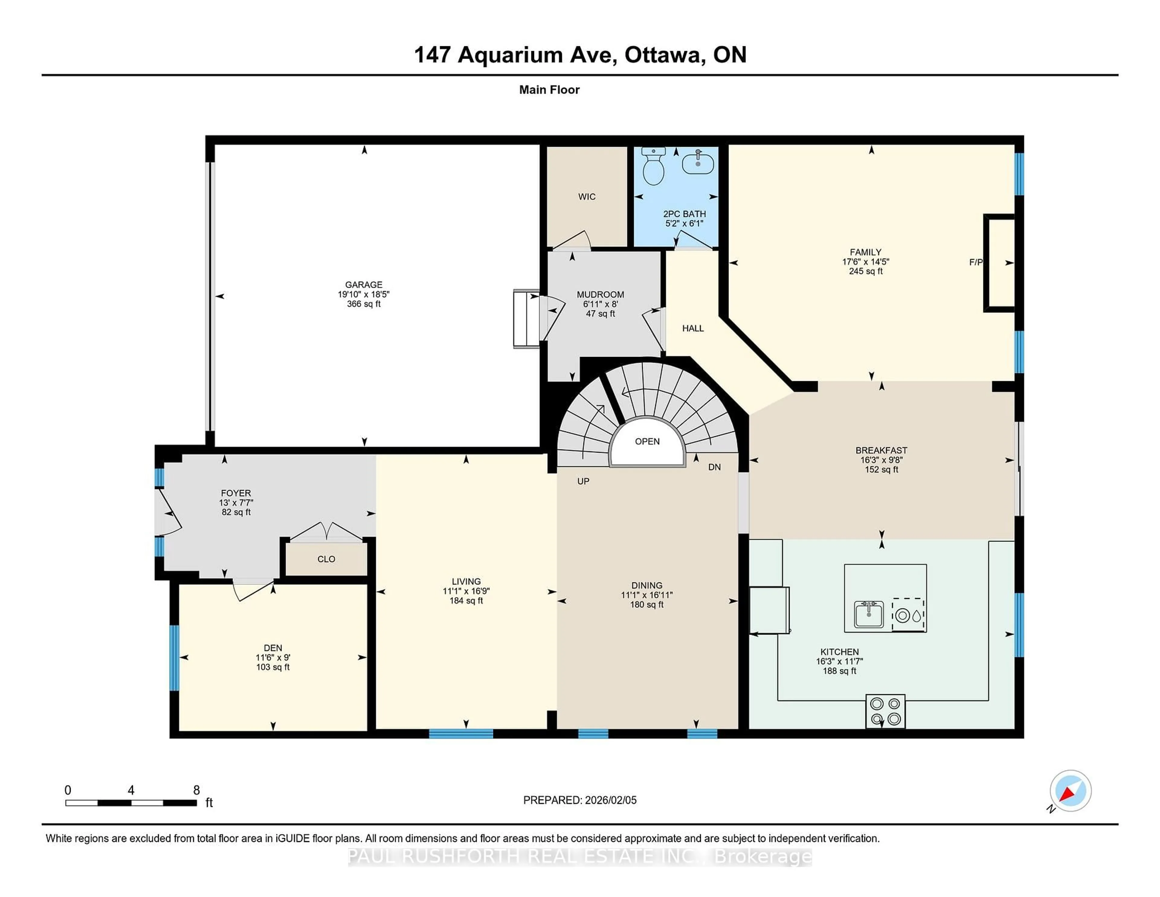 Floor plan for 147 Aquarium Ave, Ottawa Ontario K4A 1L1