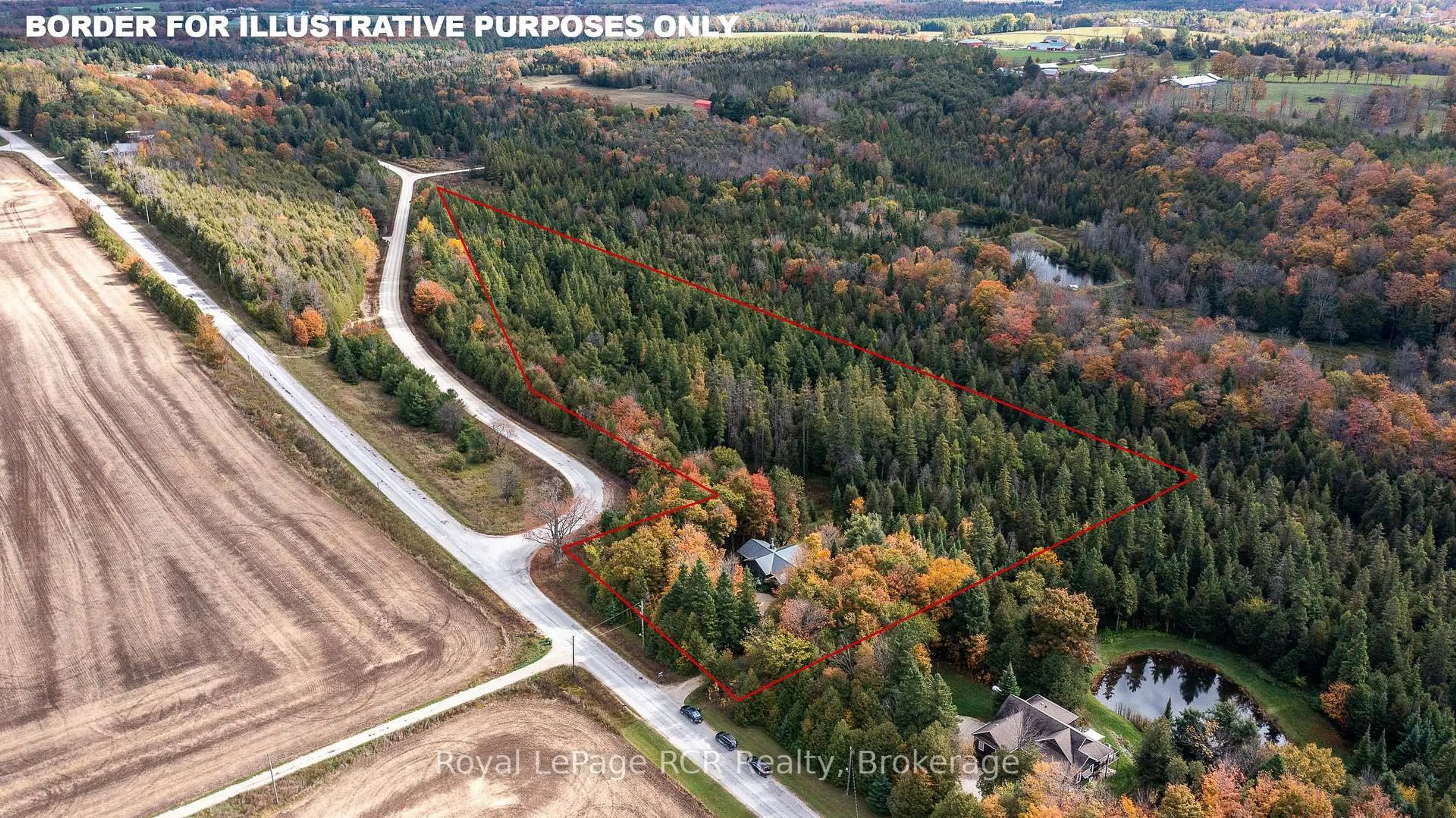 A pic from outside/outdoor area/front of a property/back of a property/a pic from drone, forest/trees view for 360458 Road 160, Grey Highlands Ontario N0C 1E0