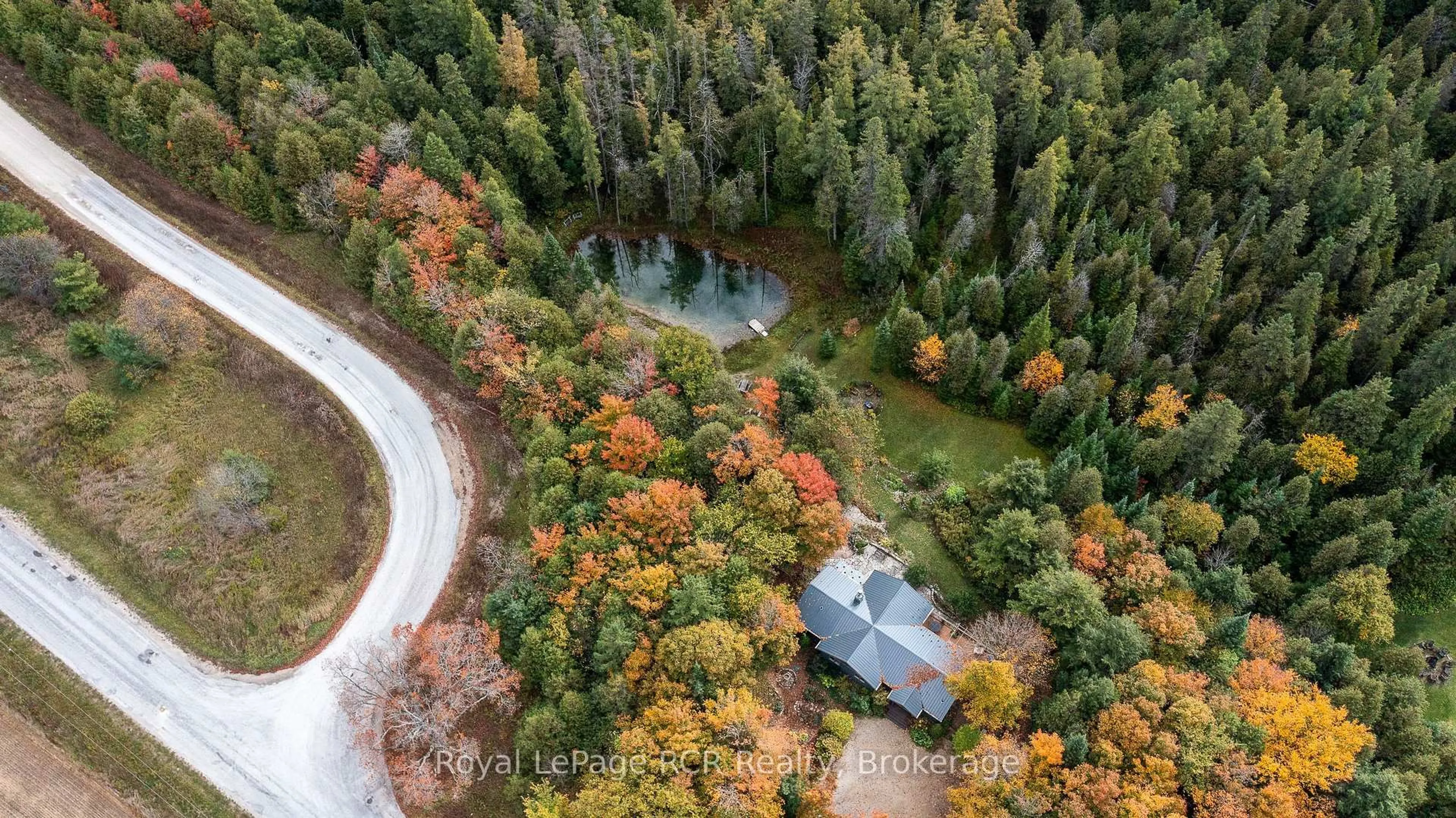 A pic from outside/outdoor area/front of a property/back of a property/a pic from drone, forest/trees view for 360458 Road 160, Grey Highlands Ontario N0C 1E0