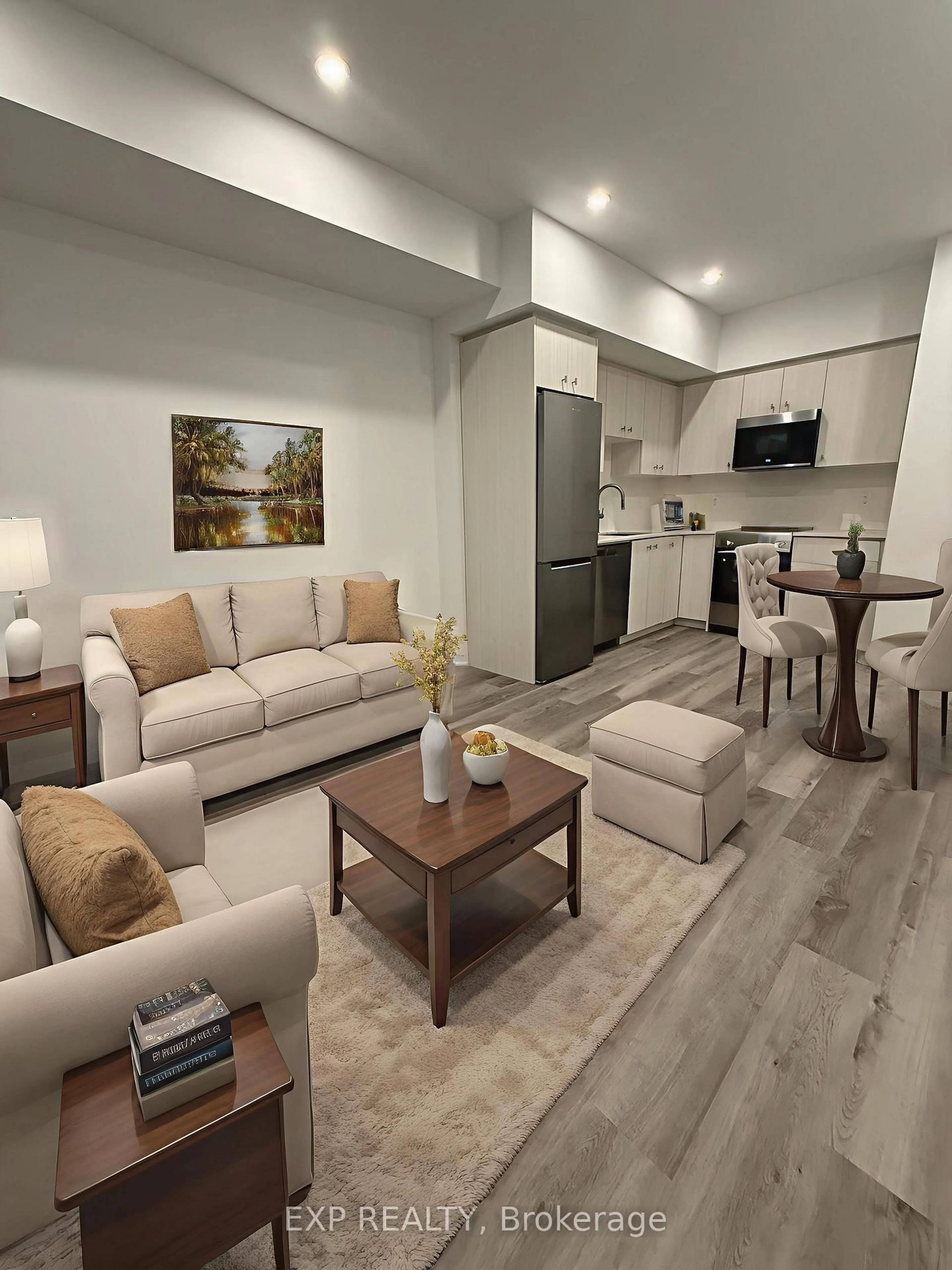 Living room with furniture, unknown for 5 WELLINGTON St #1511, Kitchener Ontario N2G 0E3