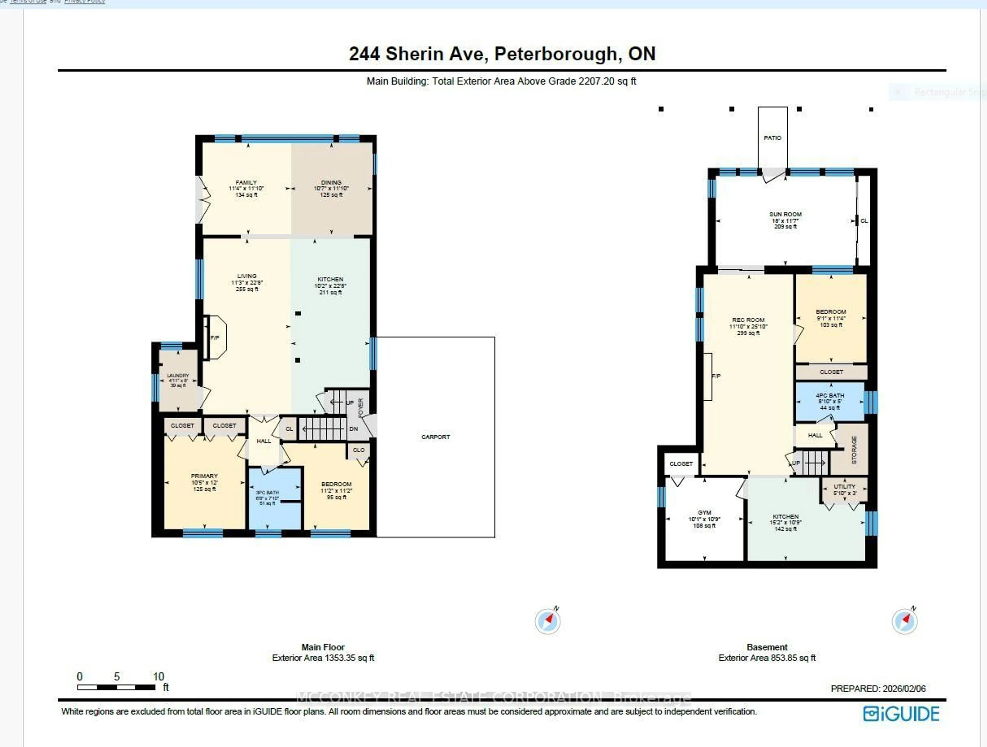 Floor plan for 244 Sherin Ave, Peterborough Ontario K9J 1B6