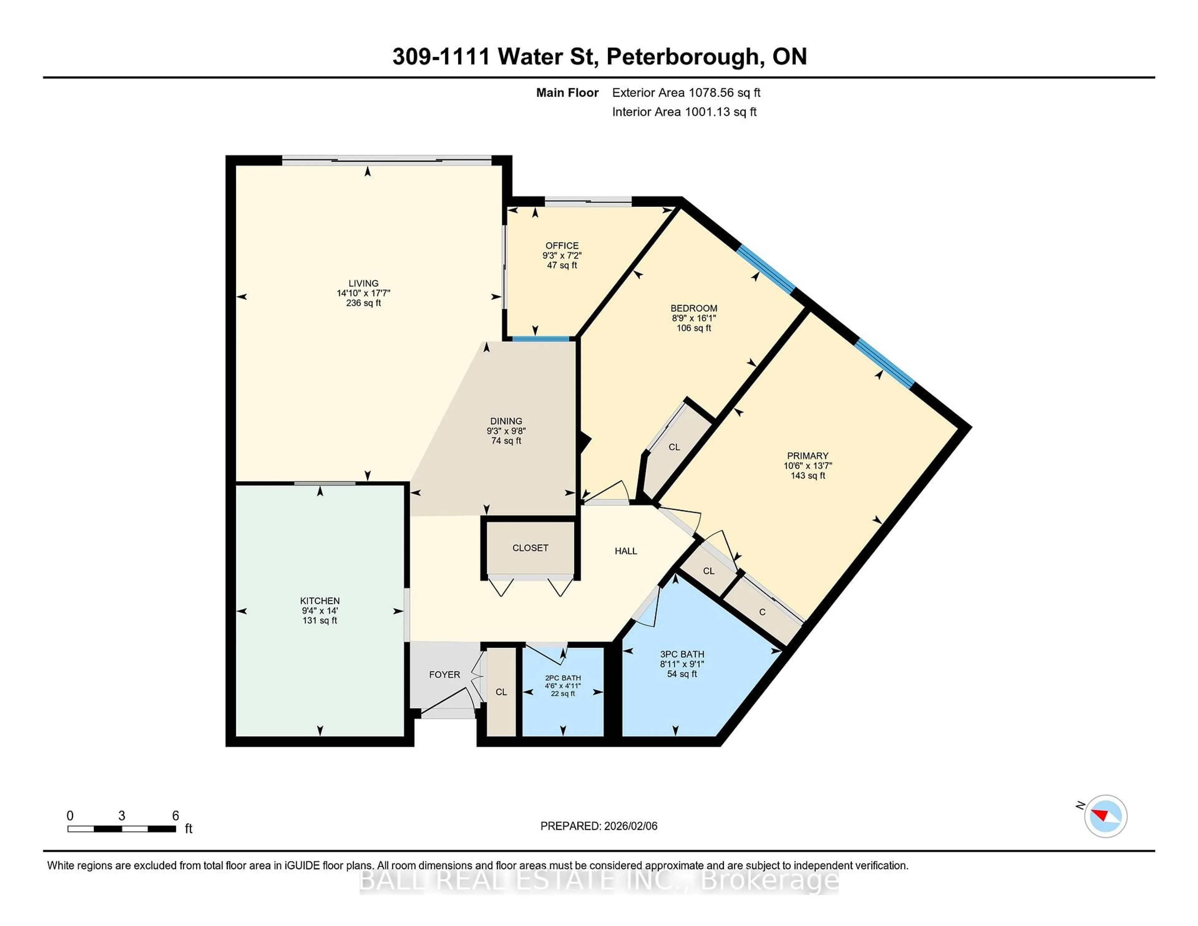 Floor plan for 1111 Water St #309, Peterborough Ontario K9H 3P7