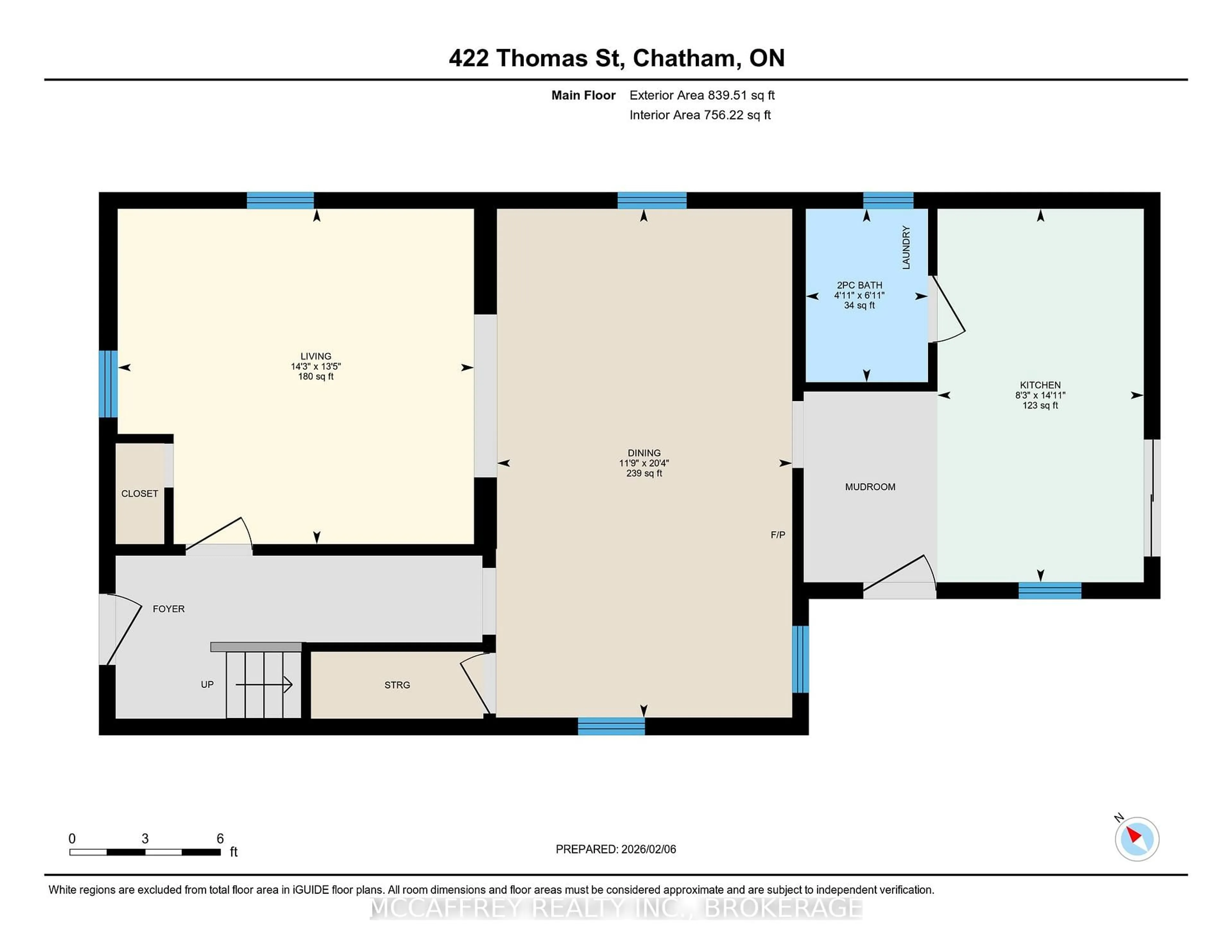 Floor plan for 422 Thomas St, Deseronto Ontario K0K 1X0
