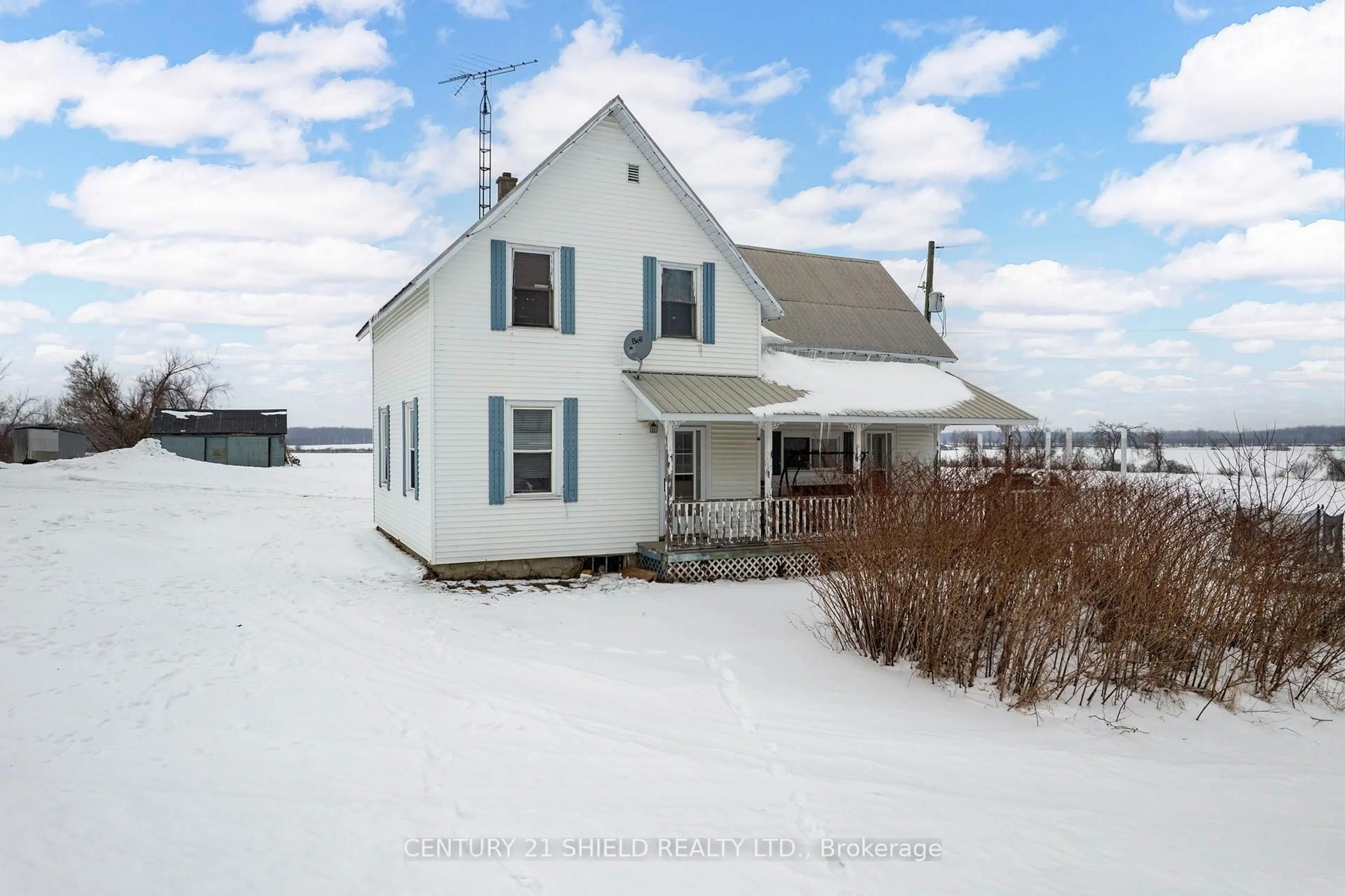 A pic from outside/outdoor area/front of a property/back of a property/a pic from drone, street for 3359 Cloverside Rd, North Stormont Ontario K0C 1C0